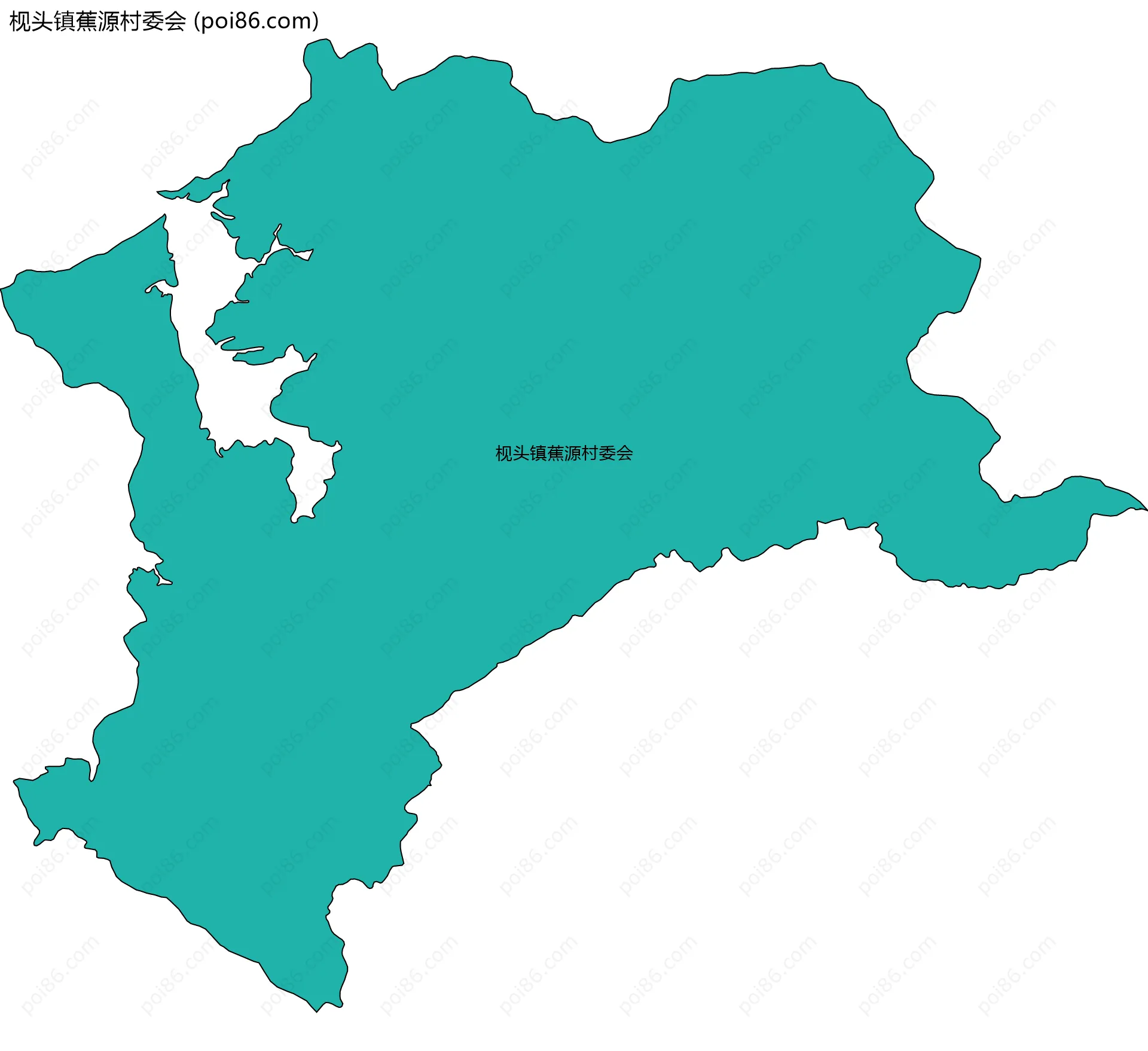 枧头镇蕉源村委会边界地图