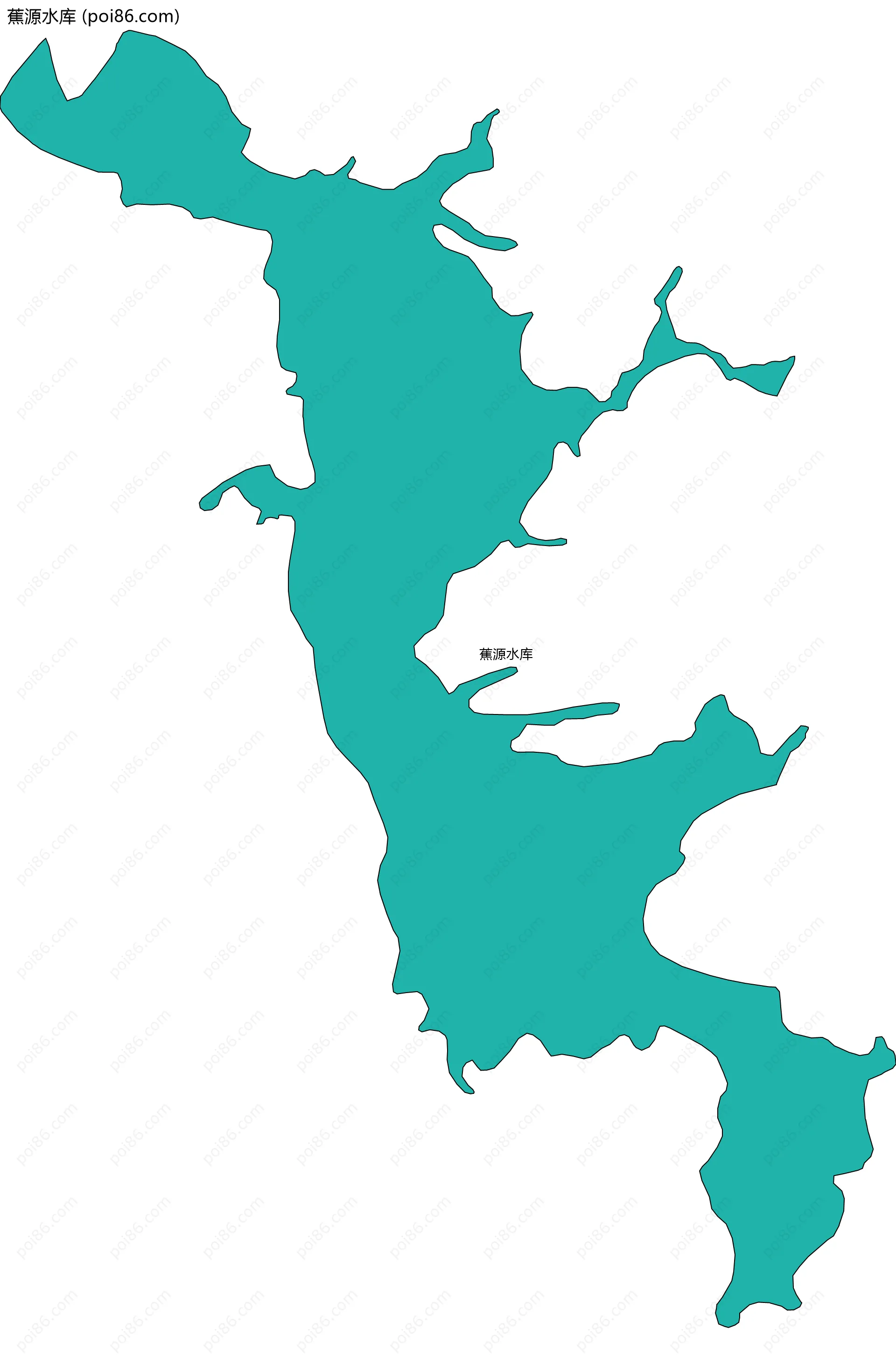 蕉源水库边界地图