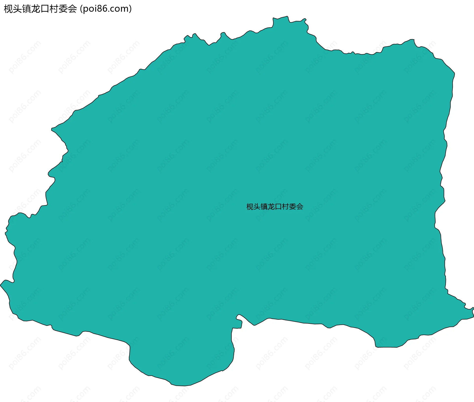 枧头镇龙口村委会边界地图