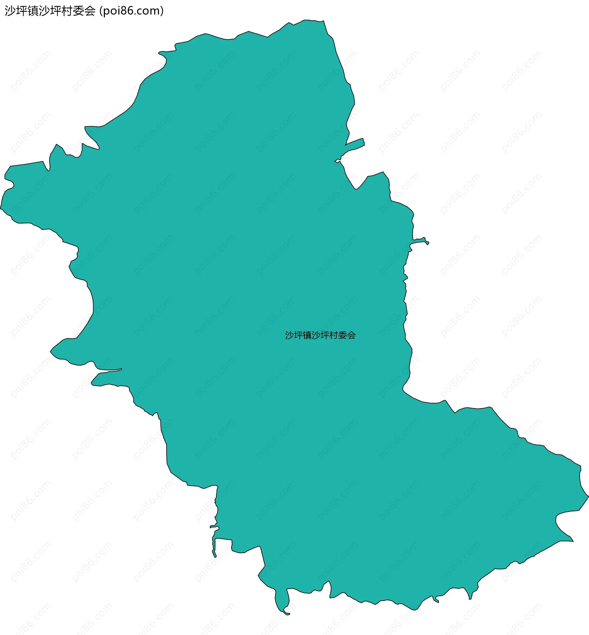 沙坪镇沙坪村委会边界地图