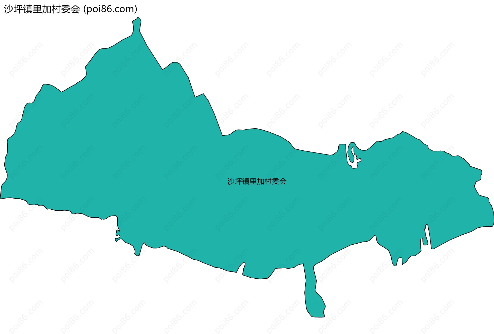 沙坪镇里加村委会边界地图