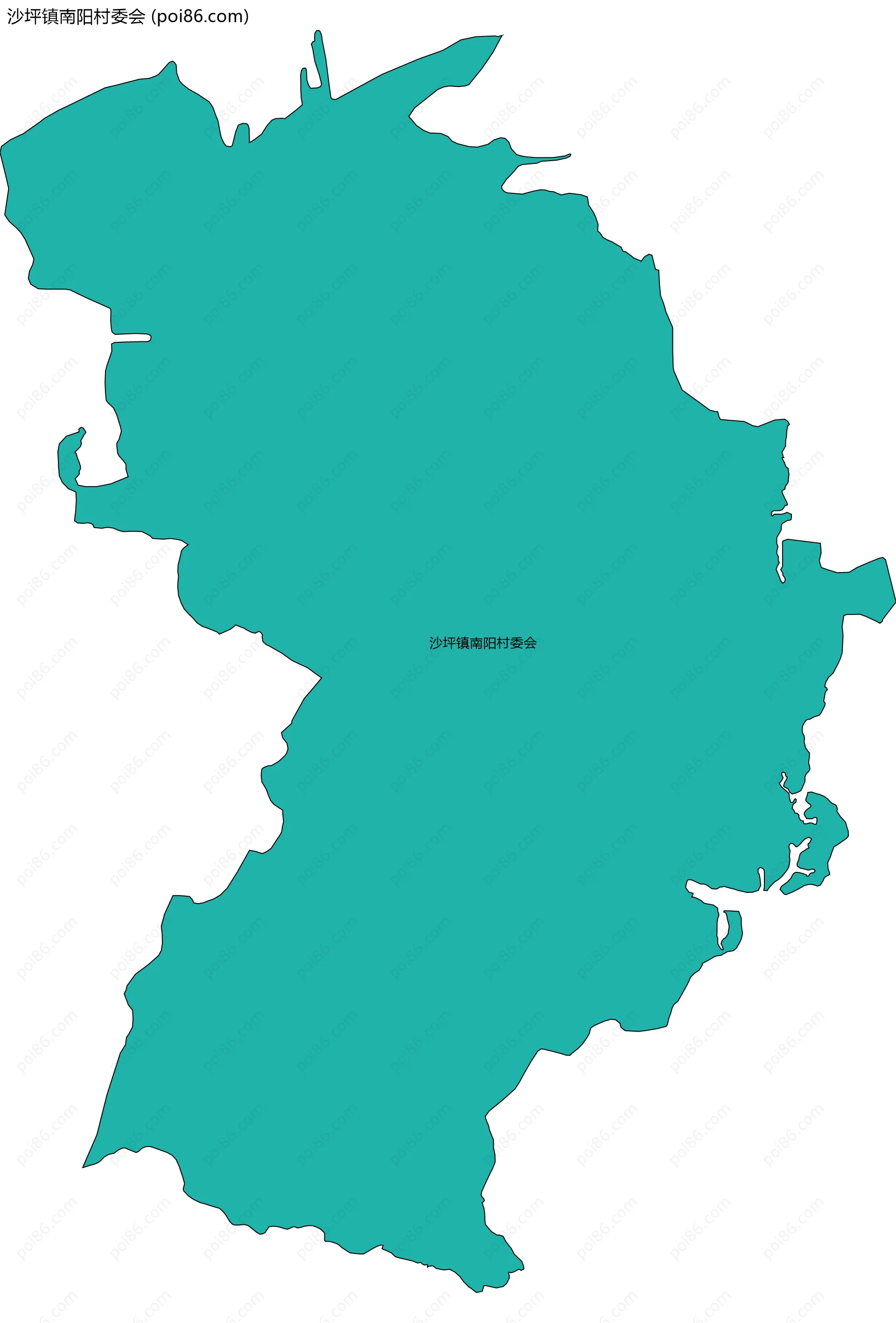 沙坪镇南阳村委会边界地图