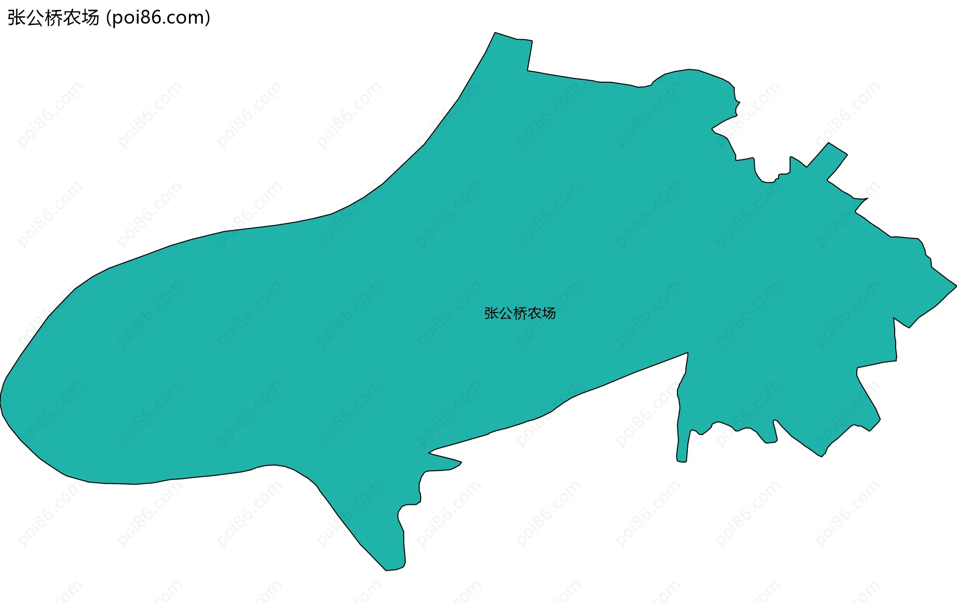 张公桥农场边界地图