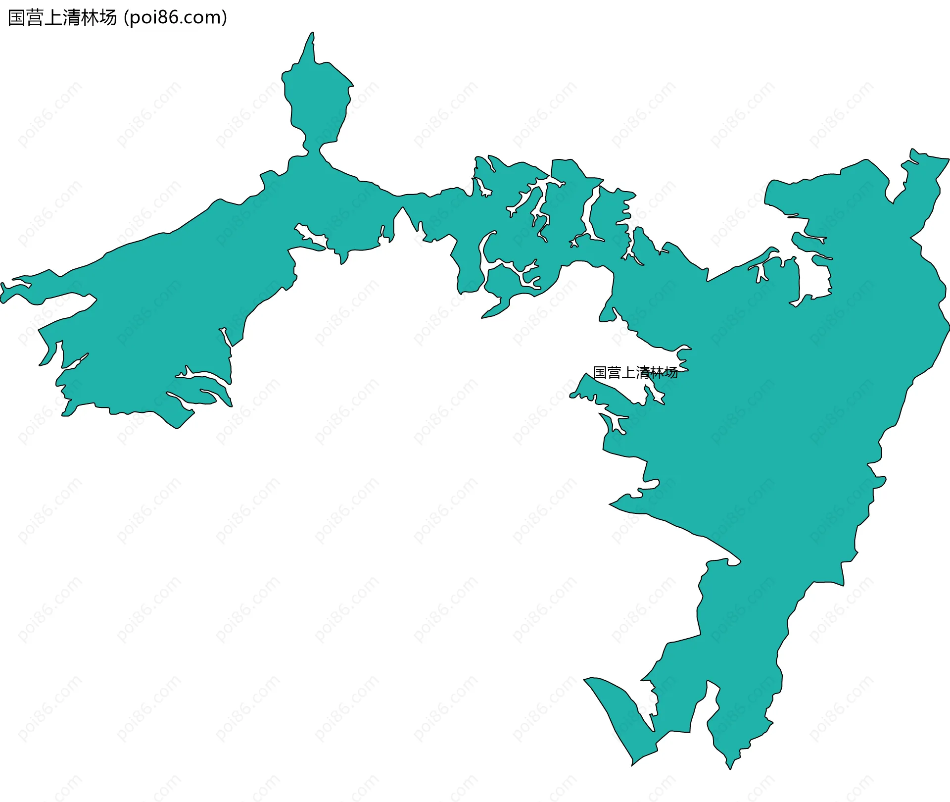 国营上清林场边界地图