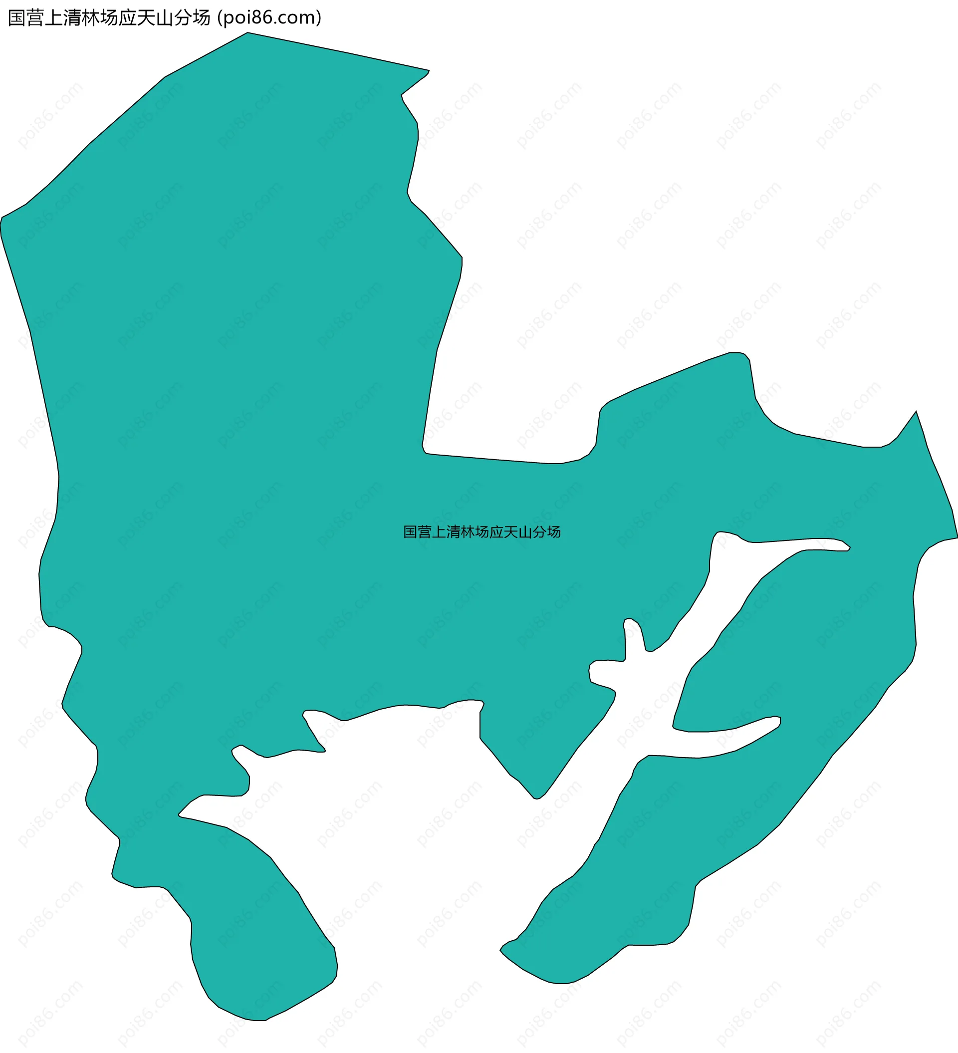 国营上清林场应天山分场边界地图