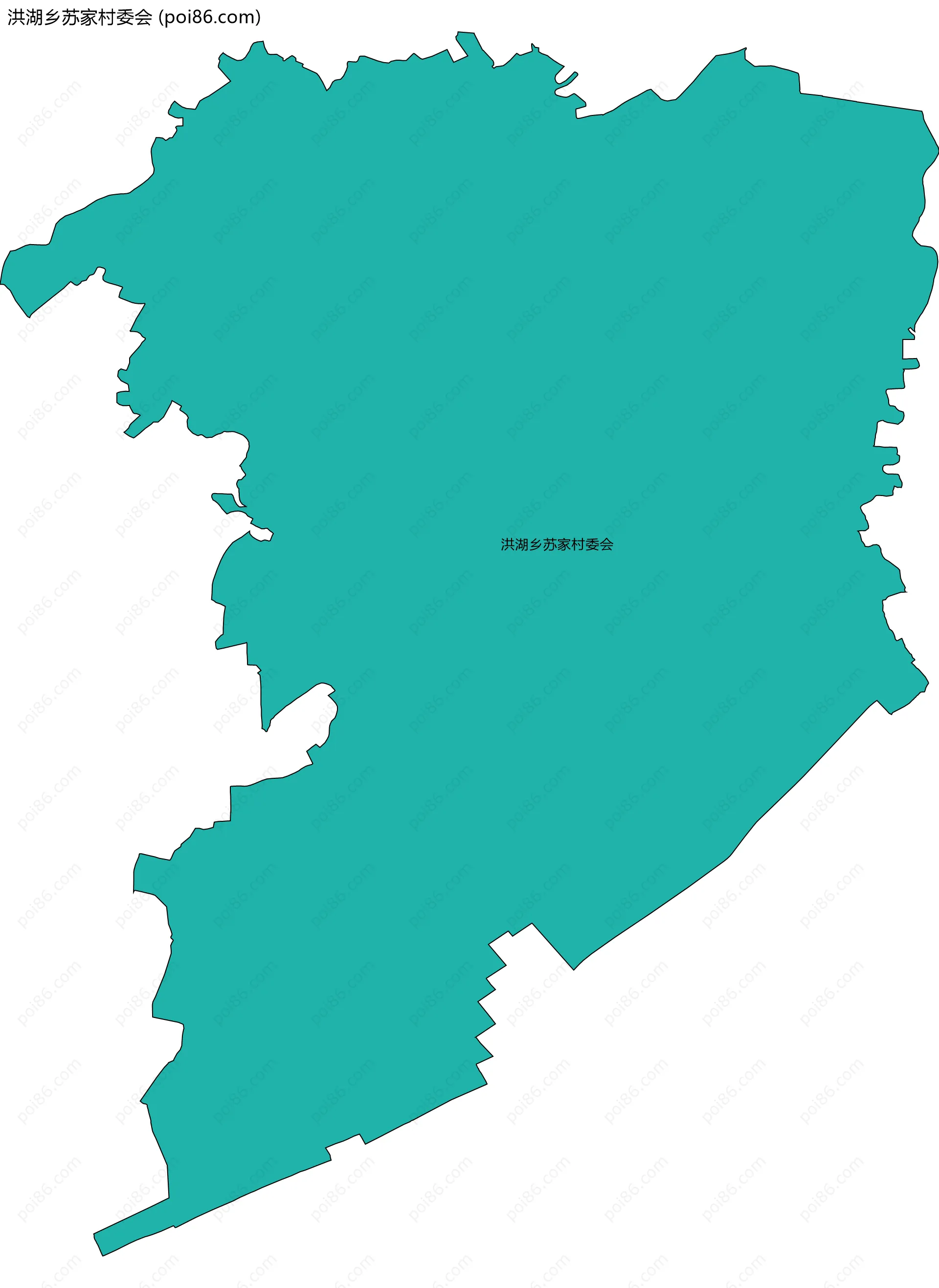 洪湖乡苏家村委会边界地图