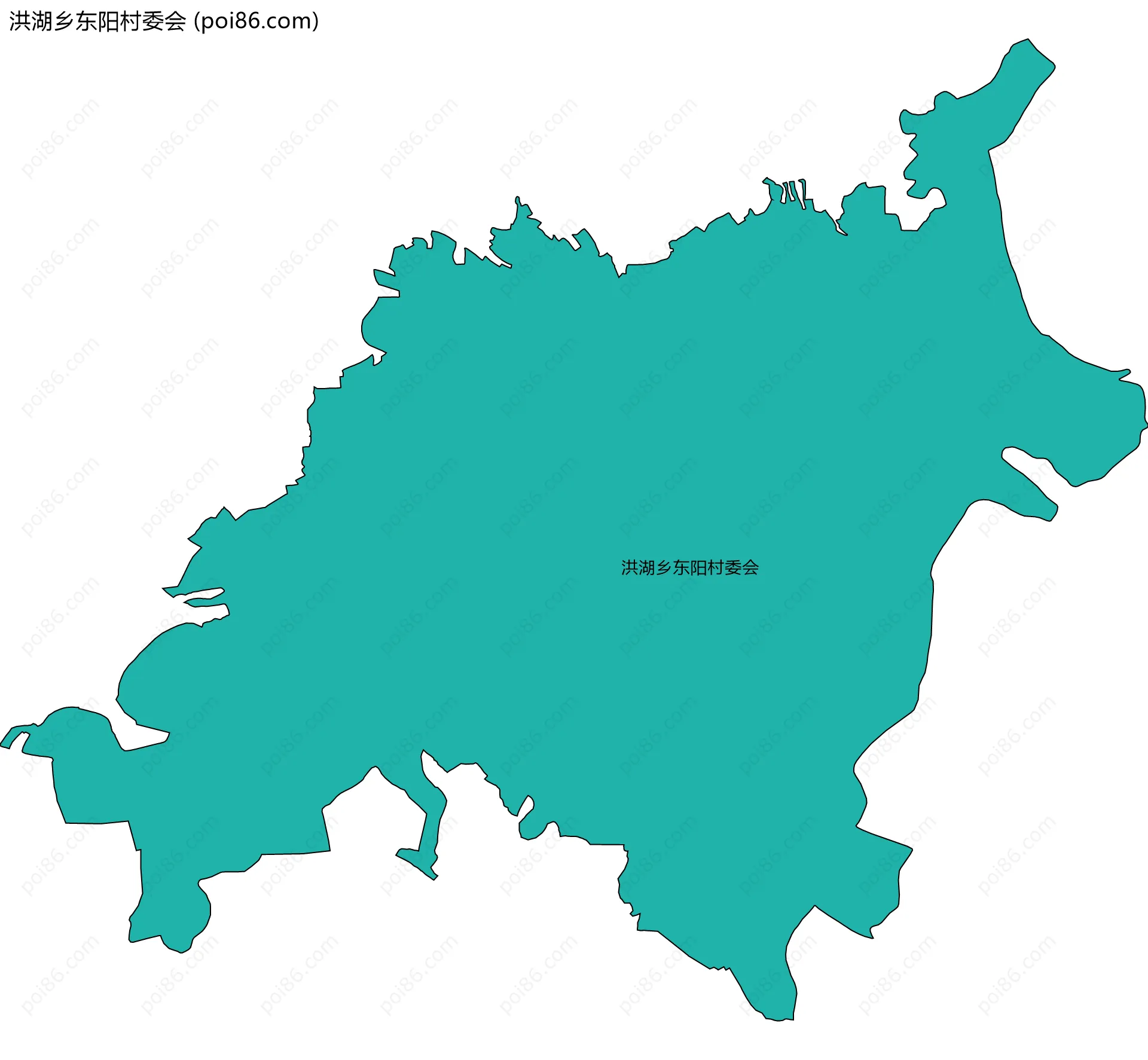 洪湖乡东阳村委会边界地图