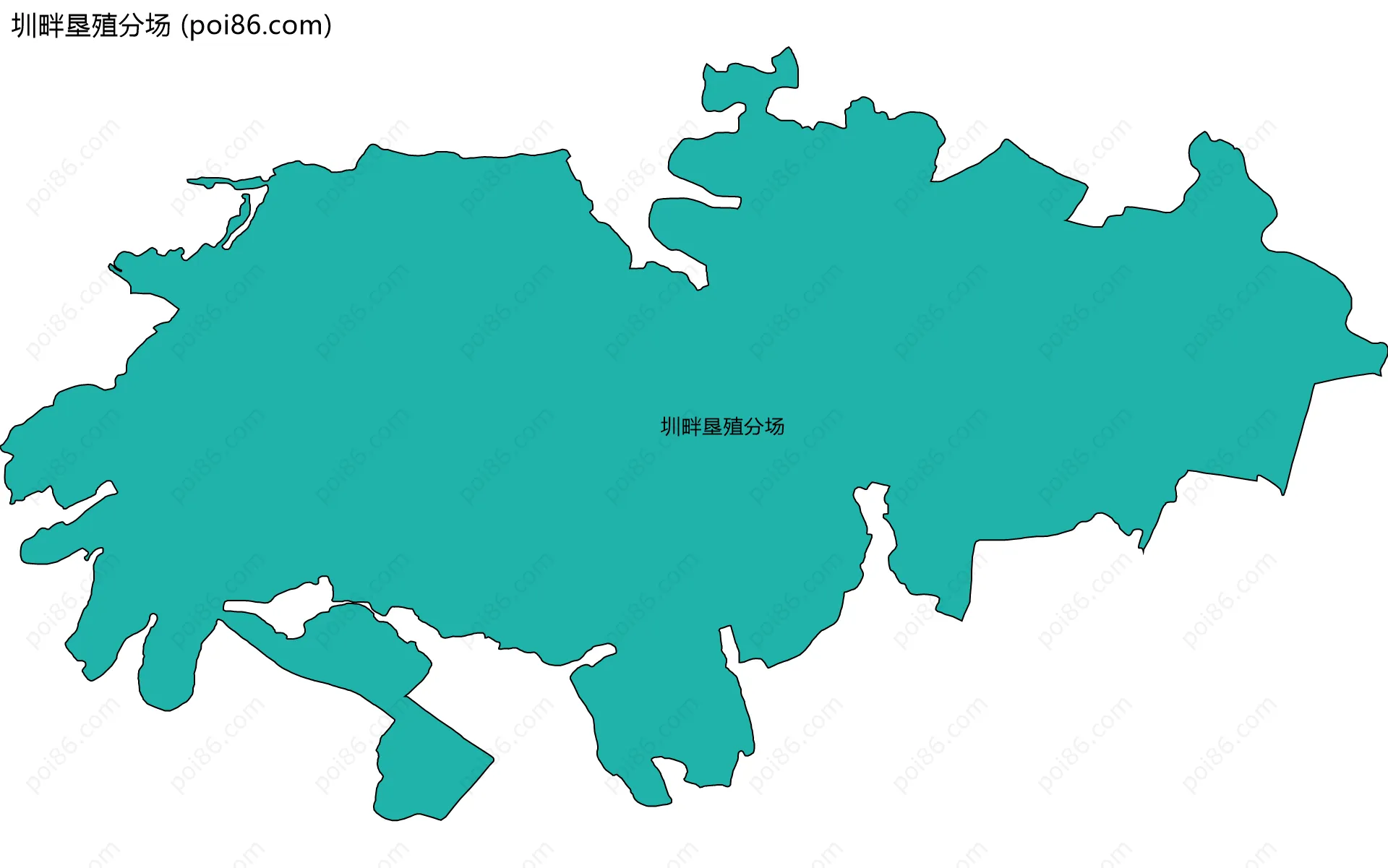 圳畔垦殖分场边界地图