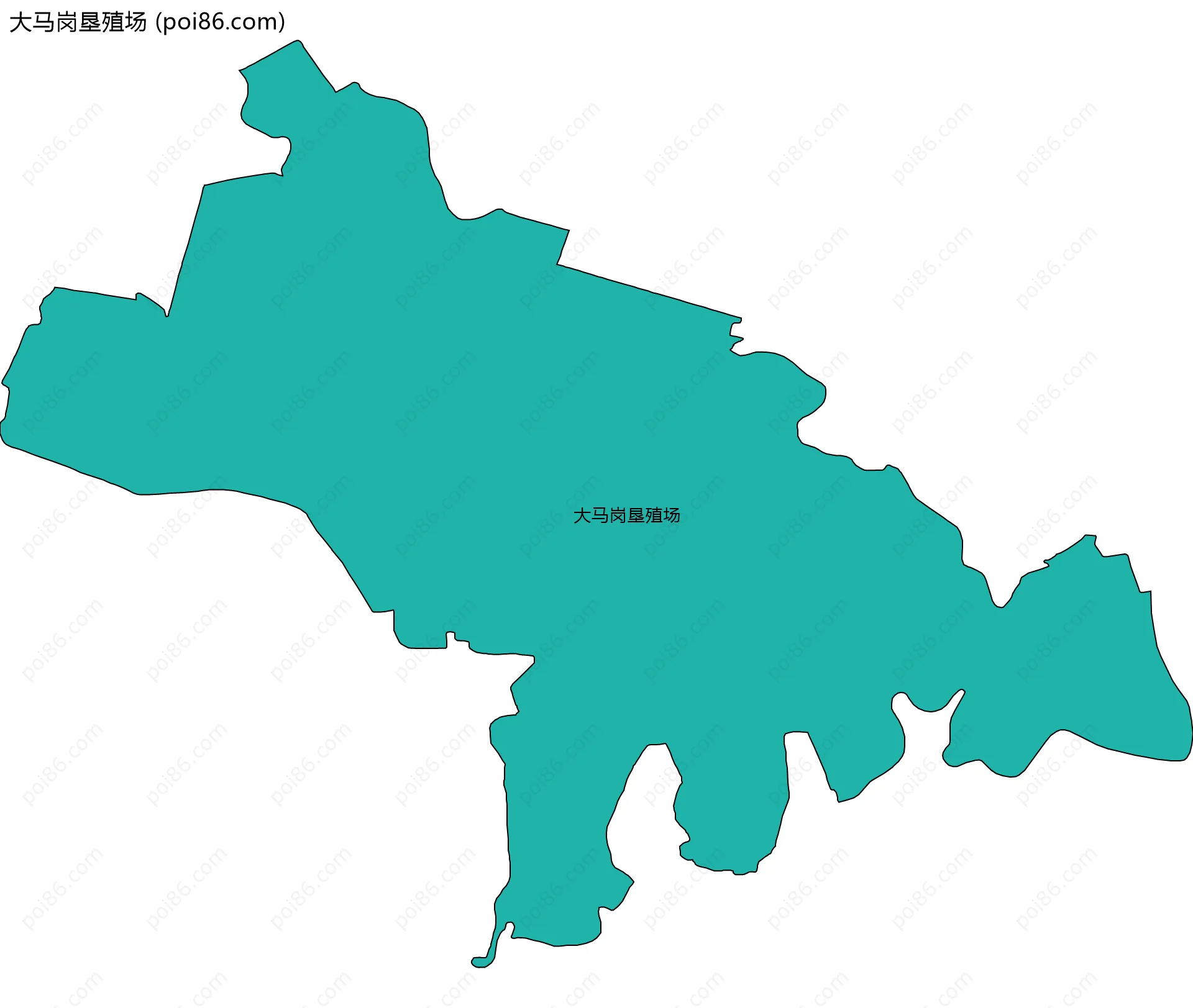 大马岗垦殖场边界地图