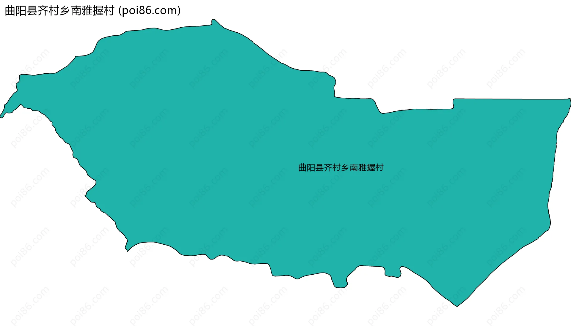 曲阳县齐村乡南雅握村边界地图