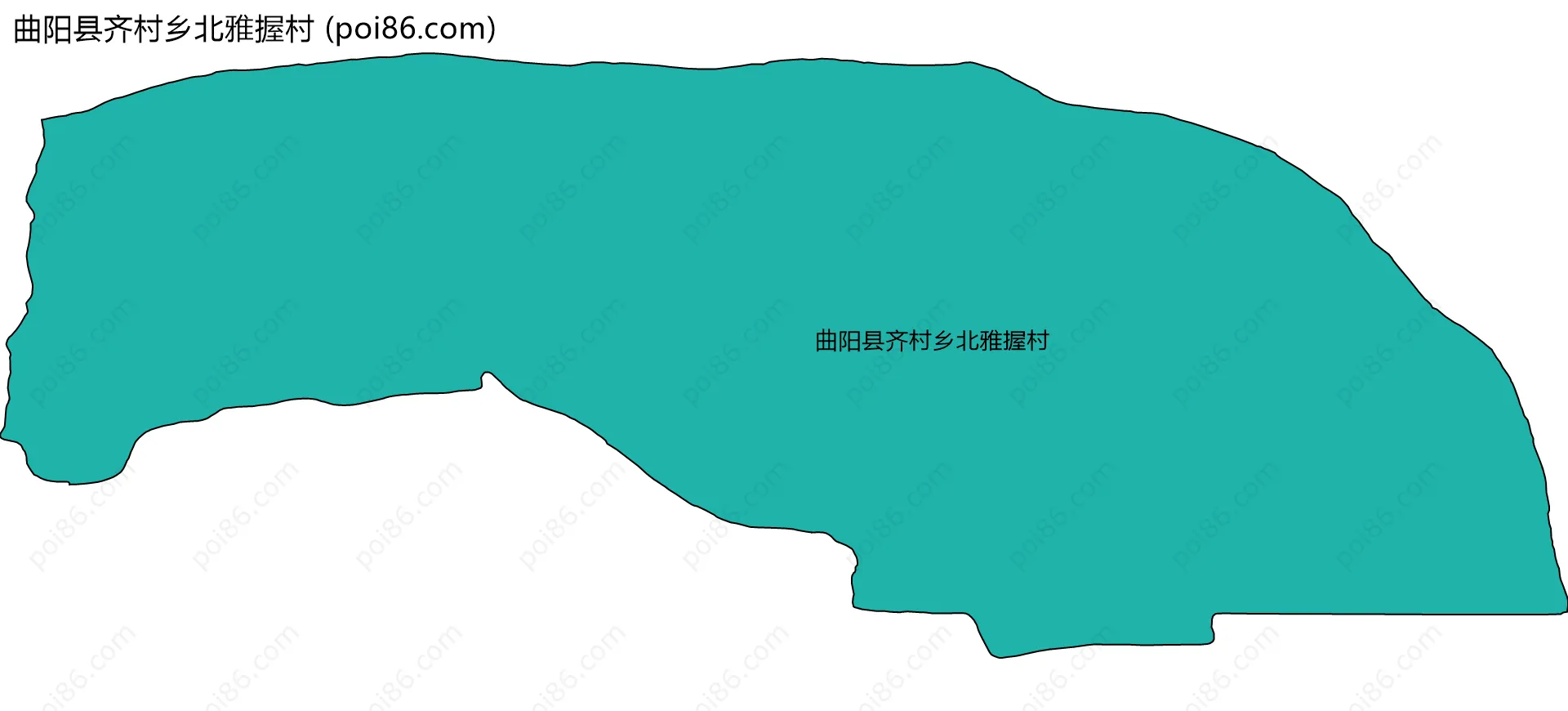 曲阳县齐村乡北雅握村边界地图
