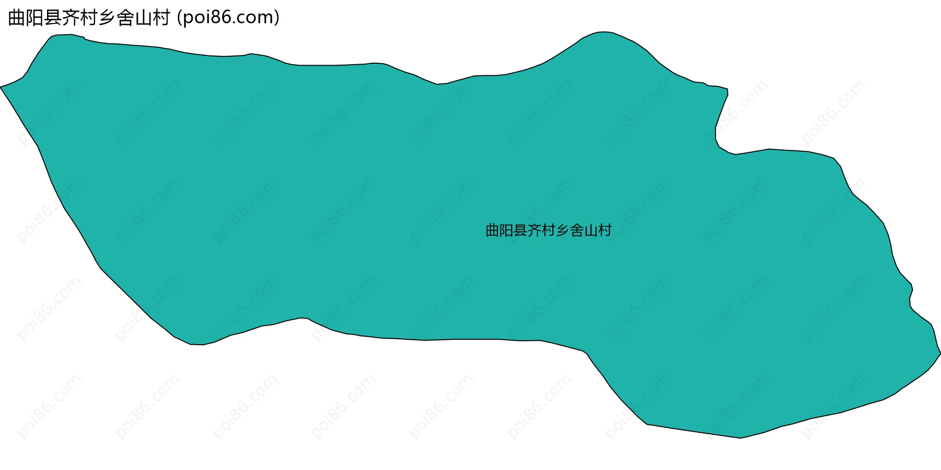 曲阳县齐村乡舍山村边界地图