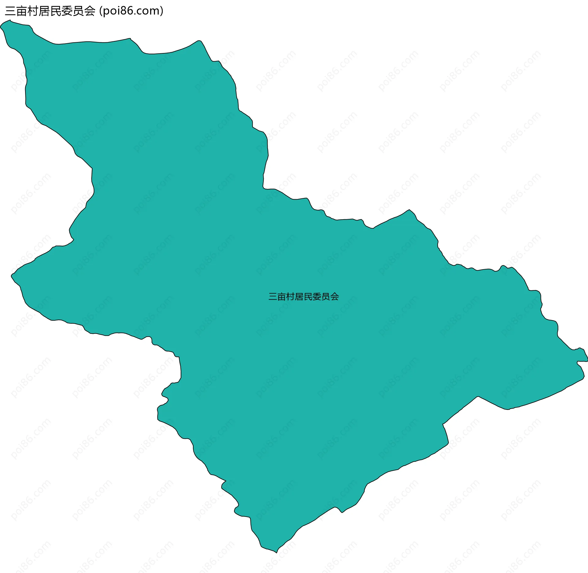 三亩村居民委员会边界地图