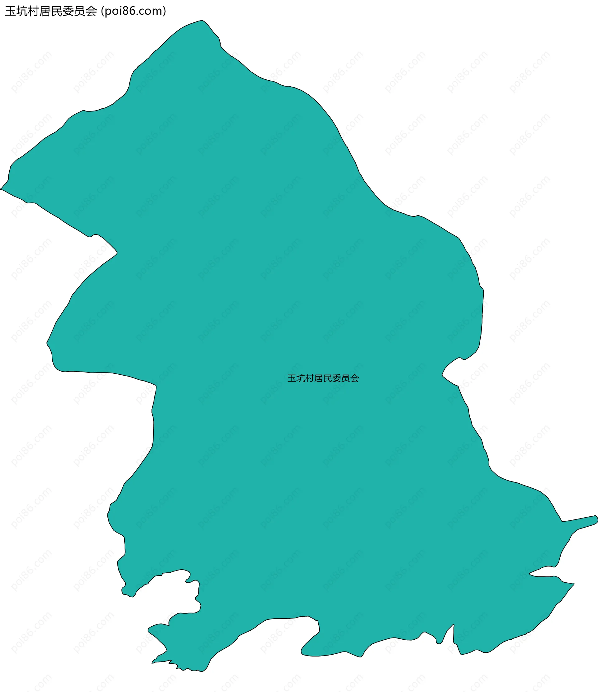 玉坑村居民委员会边界地图