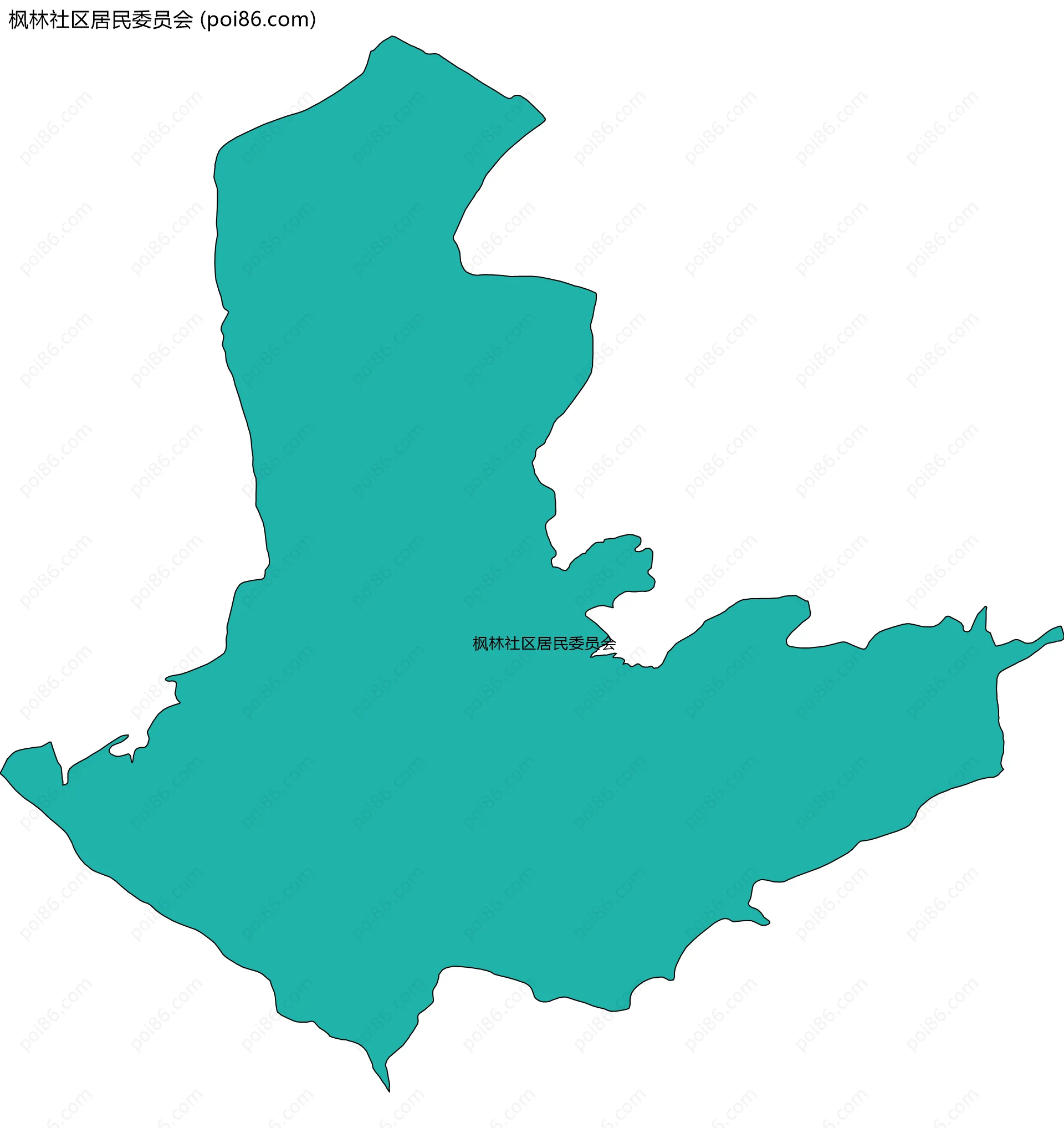 枫林社区居民委员会边界地图