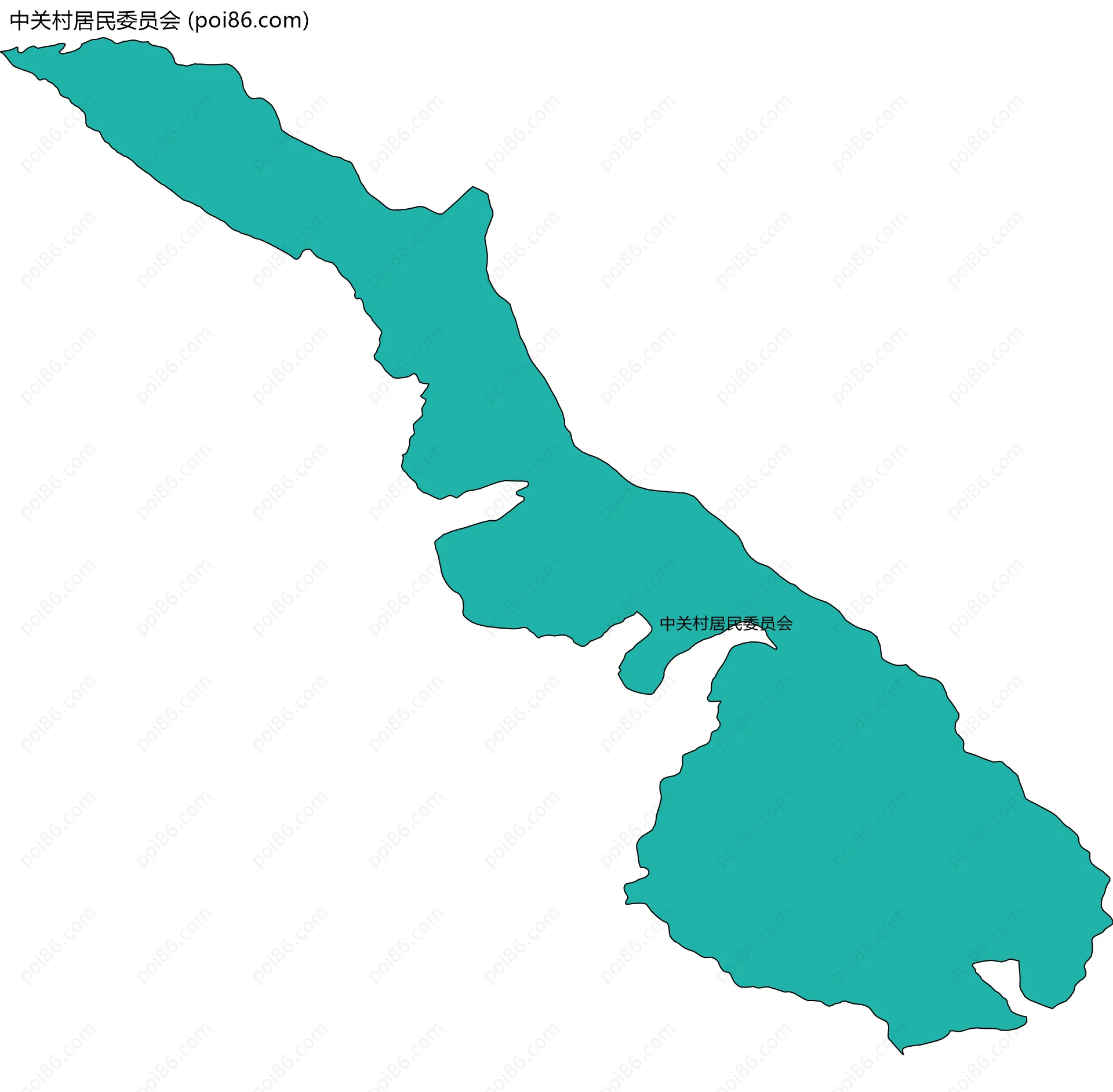 中关村居民委员会边界地图