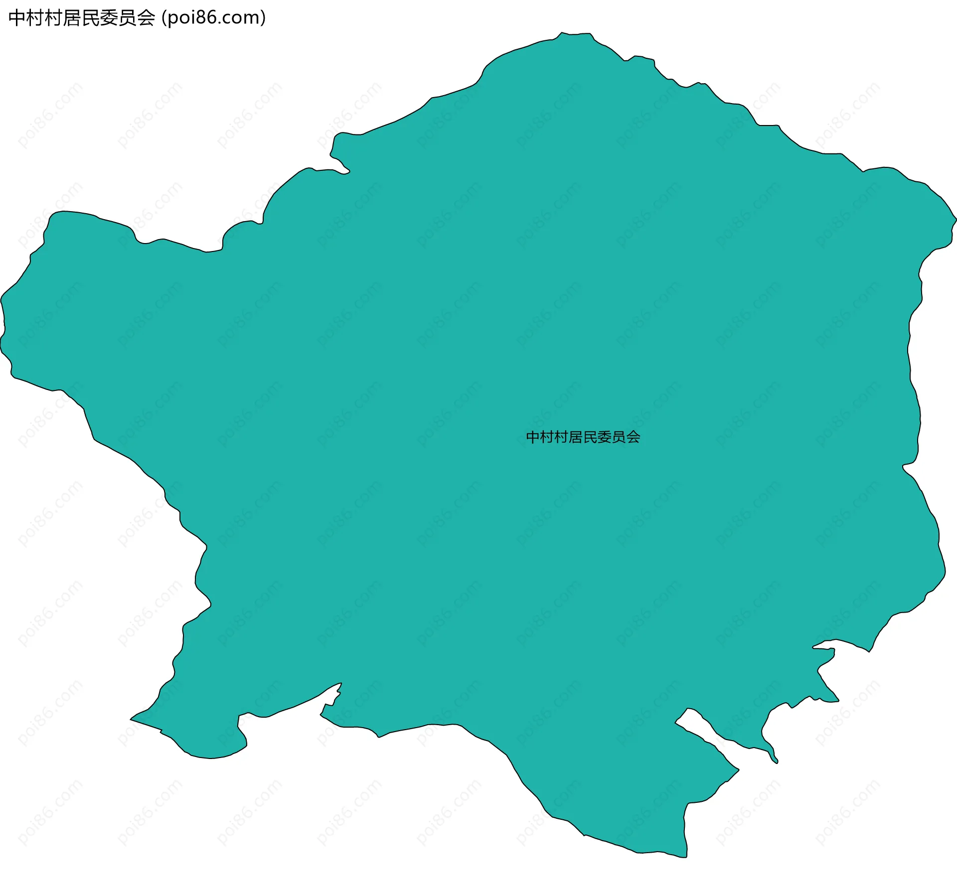 中村村居民委员会边界地图