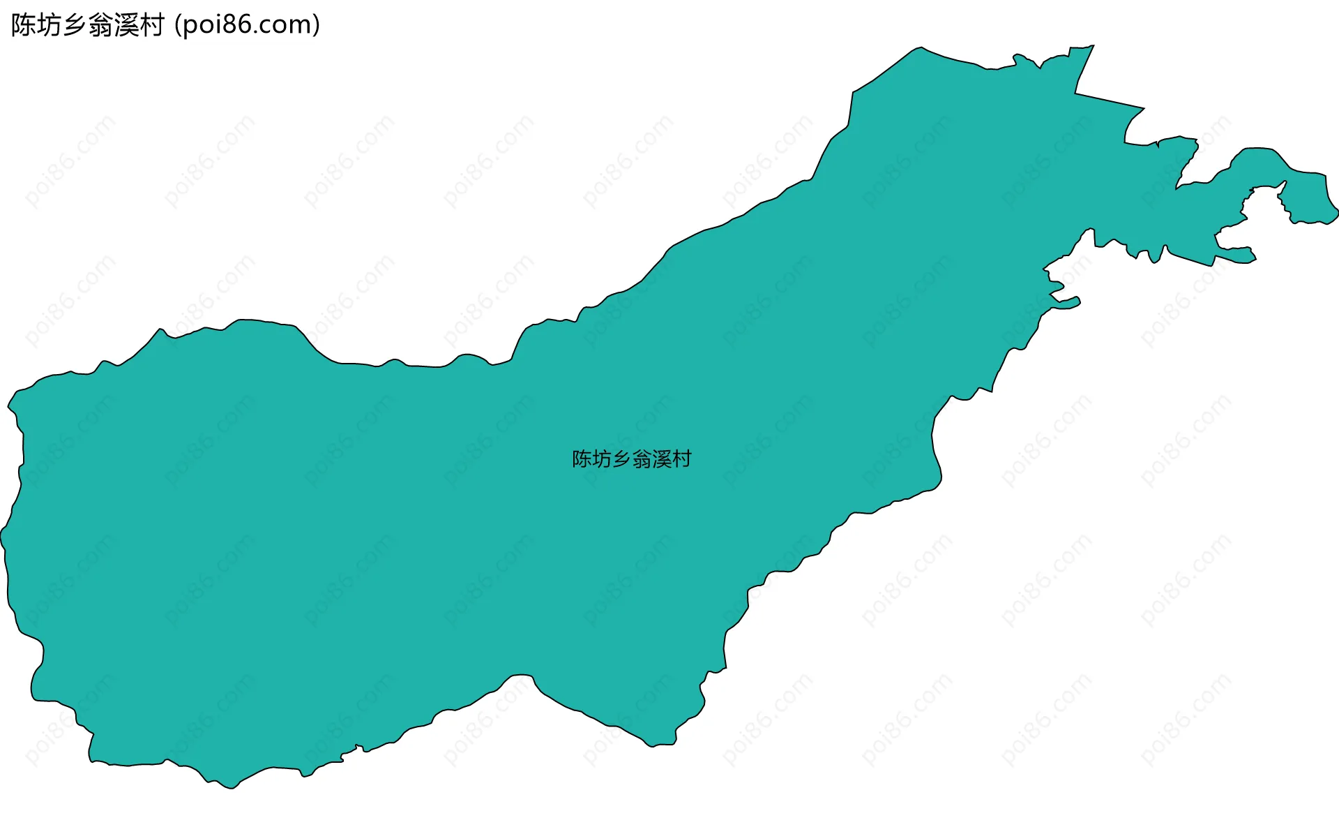 陈坊乡翁溪村边界地图
