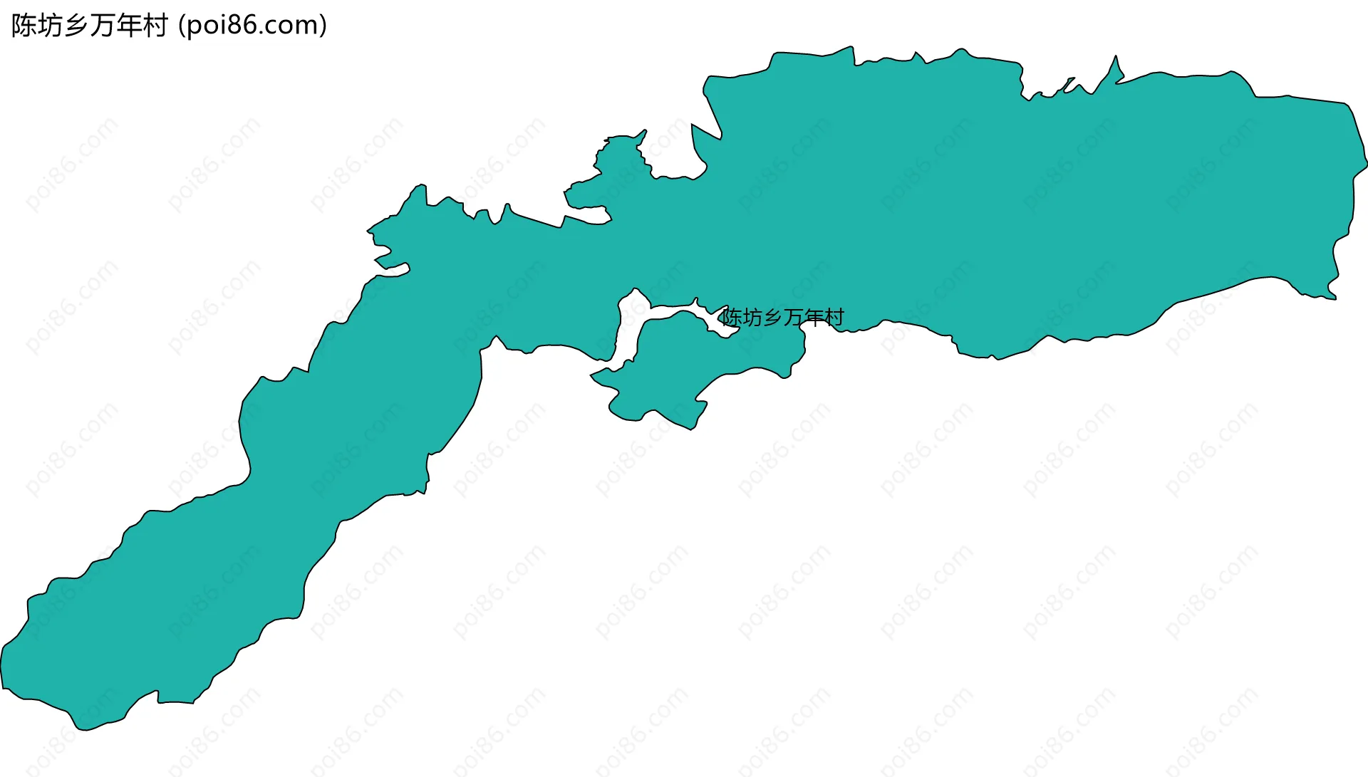 陈坊乡万年村边界地图