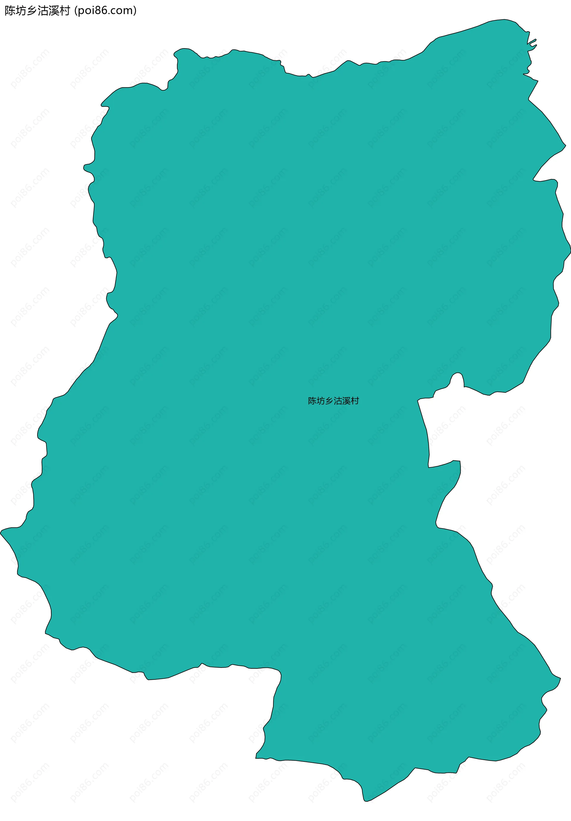 陈坊乡沽溪村边界地图