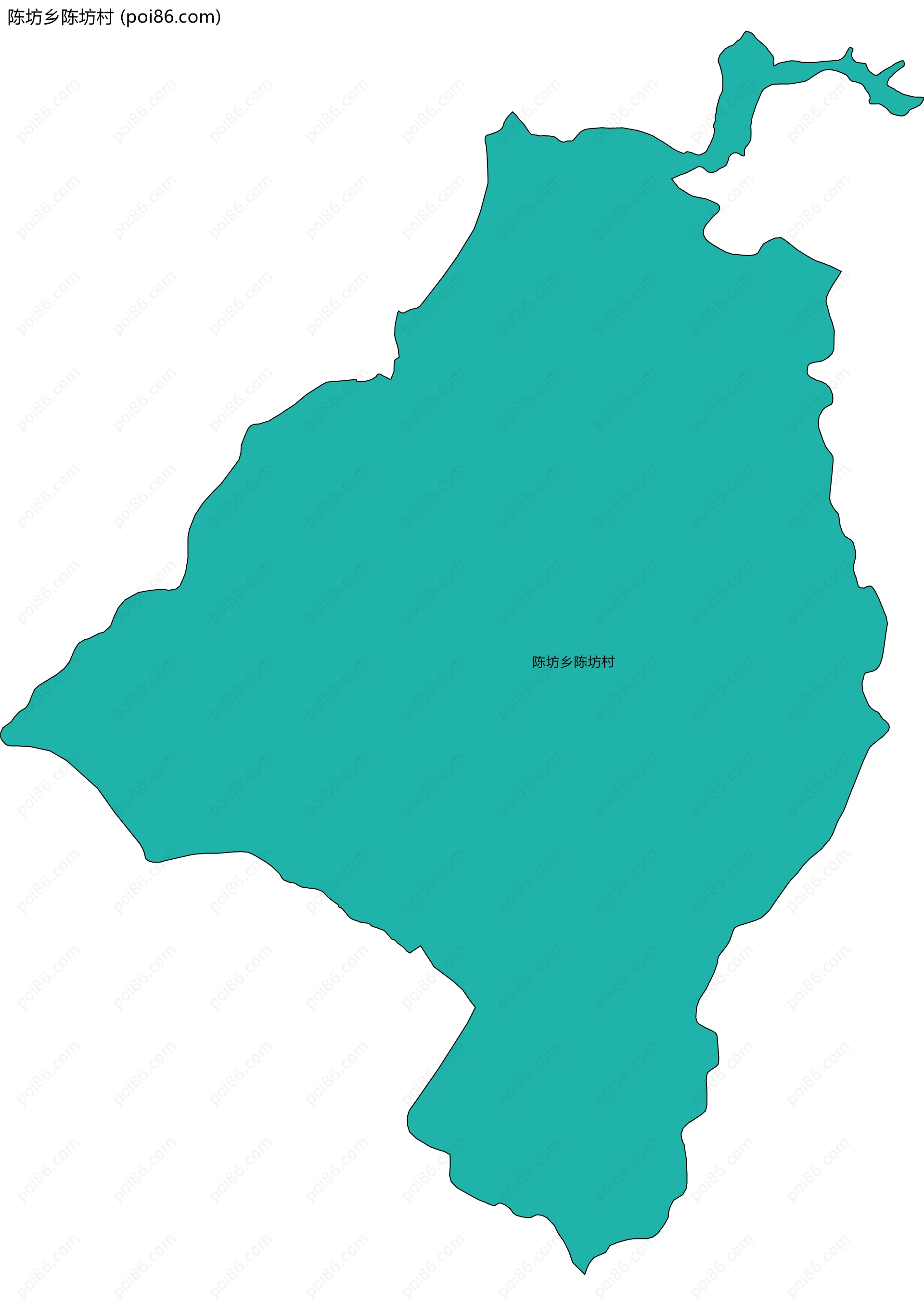 陈坊乡陈坊村边界地图