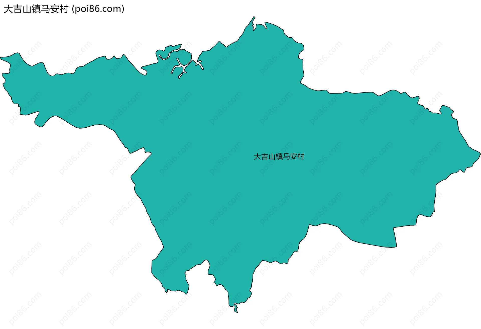 大吉山镇马安村边界地图