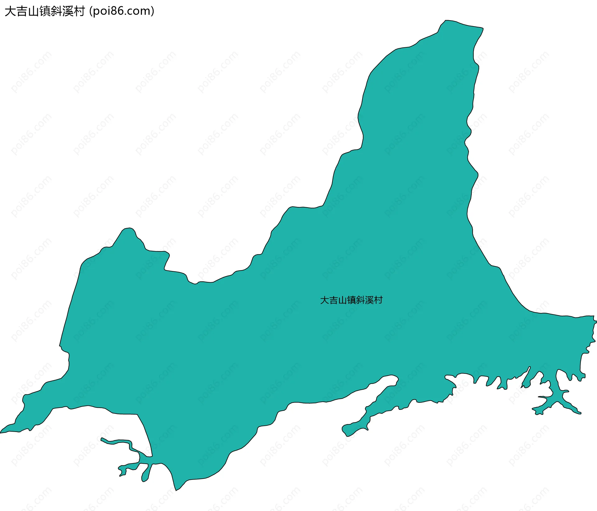 大吉山镇斜溪村边界地图