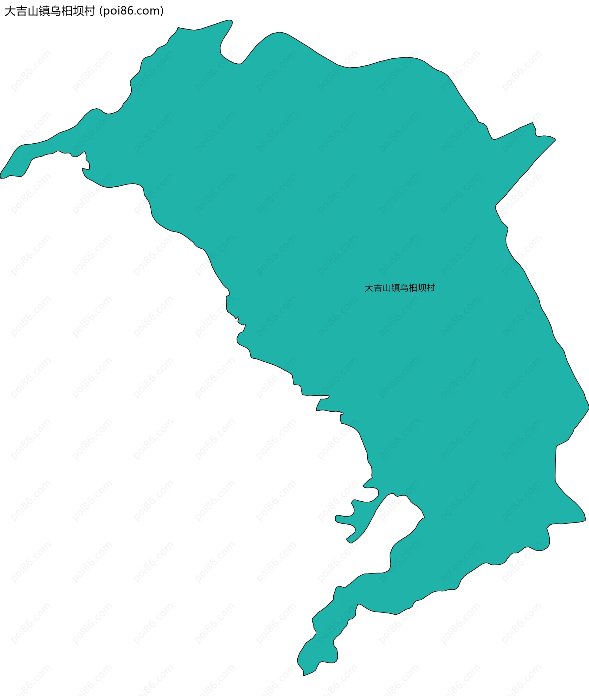 大吉山镇乌桕坝村边界地图