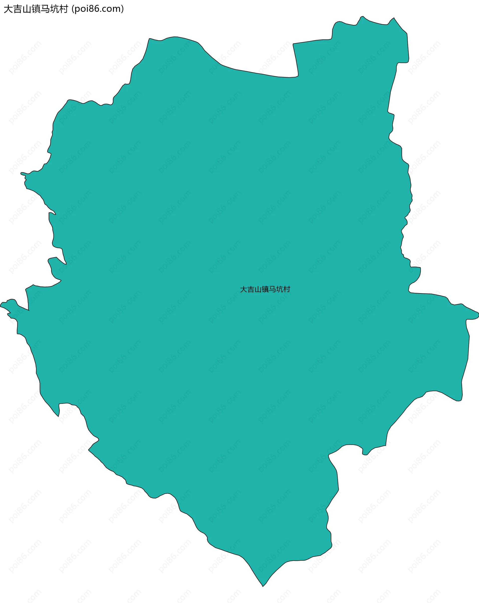 大吉山镇马坑村边界地图
