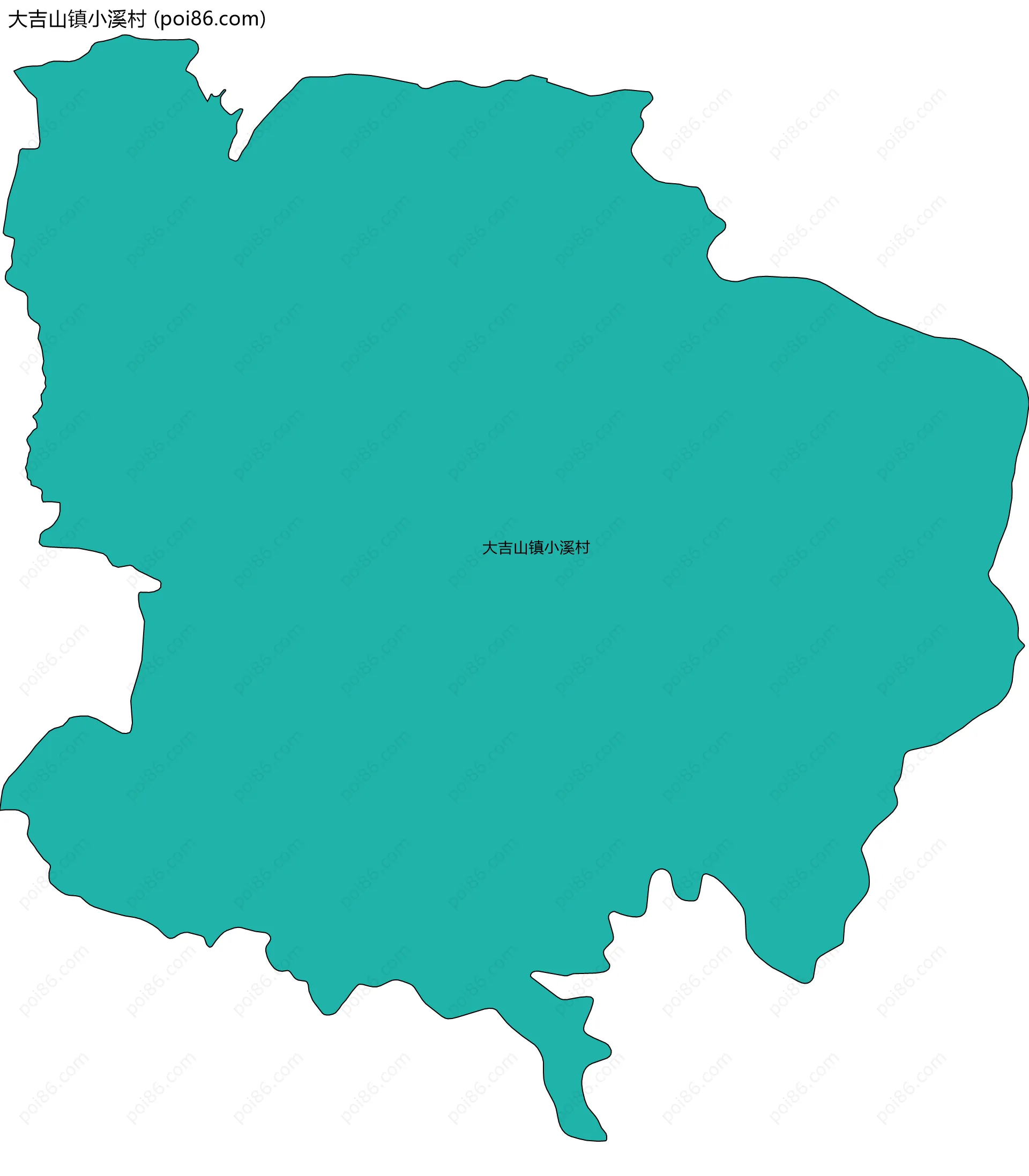大吉山镇小溪村边界地图