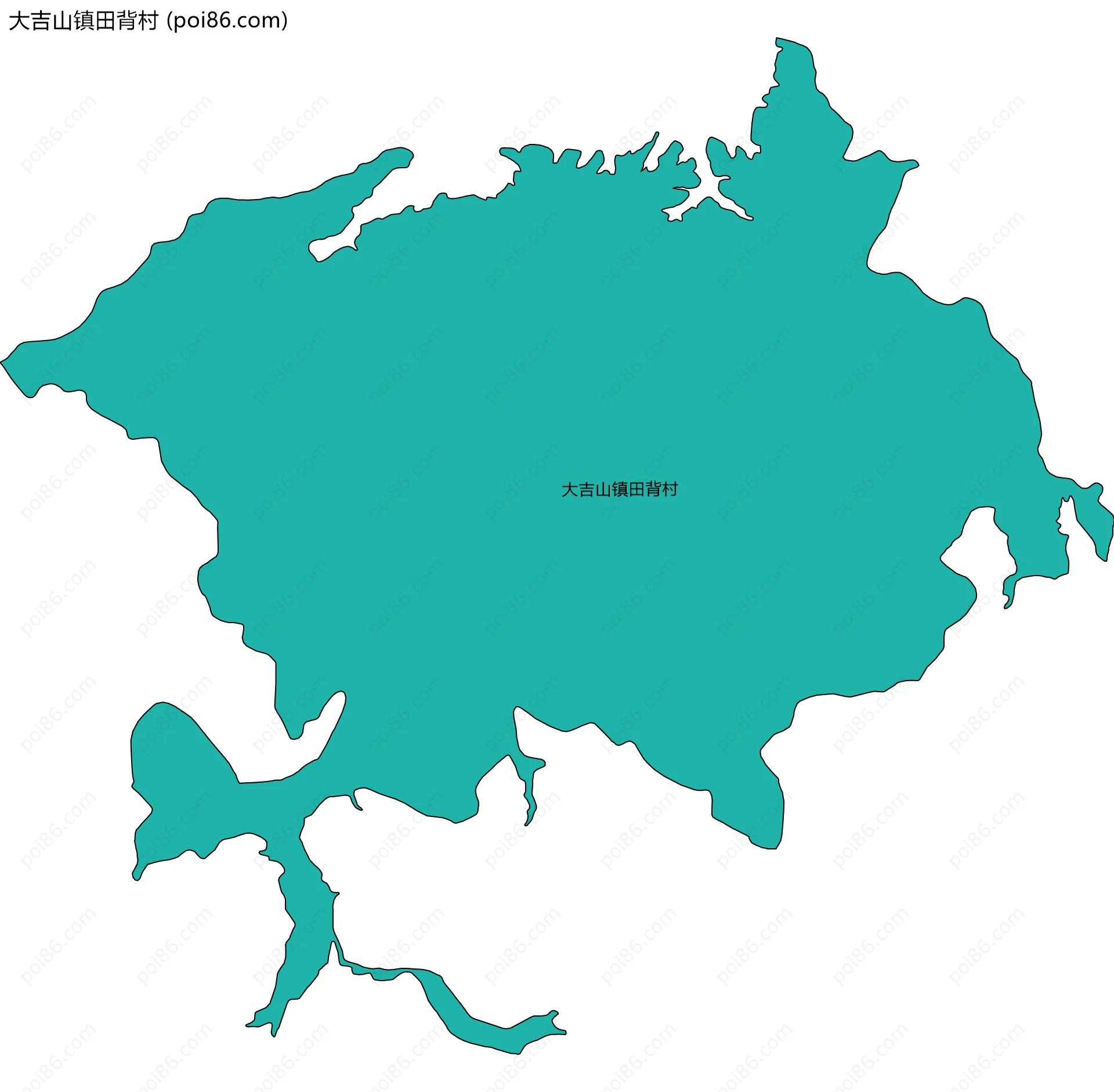 大吉山镇田背村边界地图