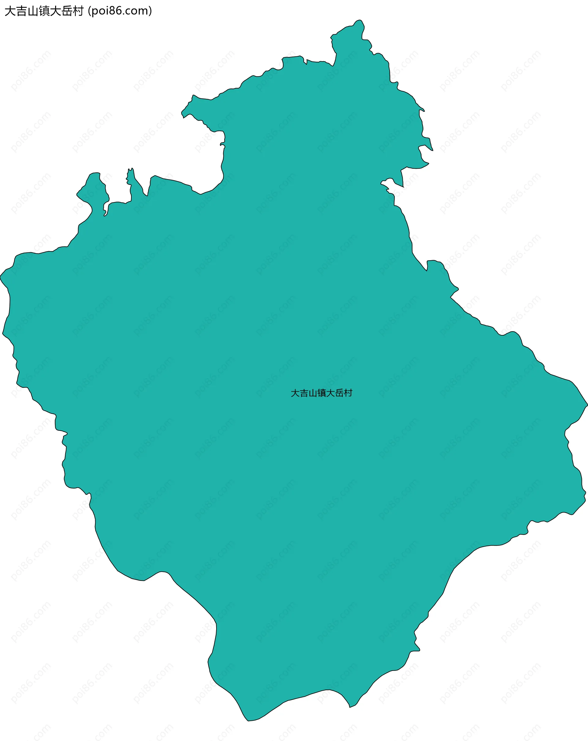 大吉山镇大岳村边界地图