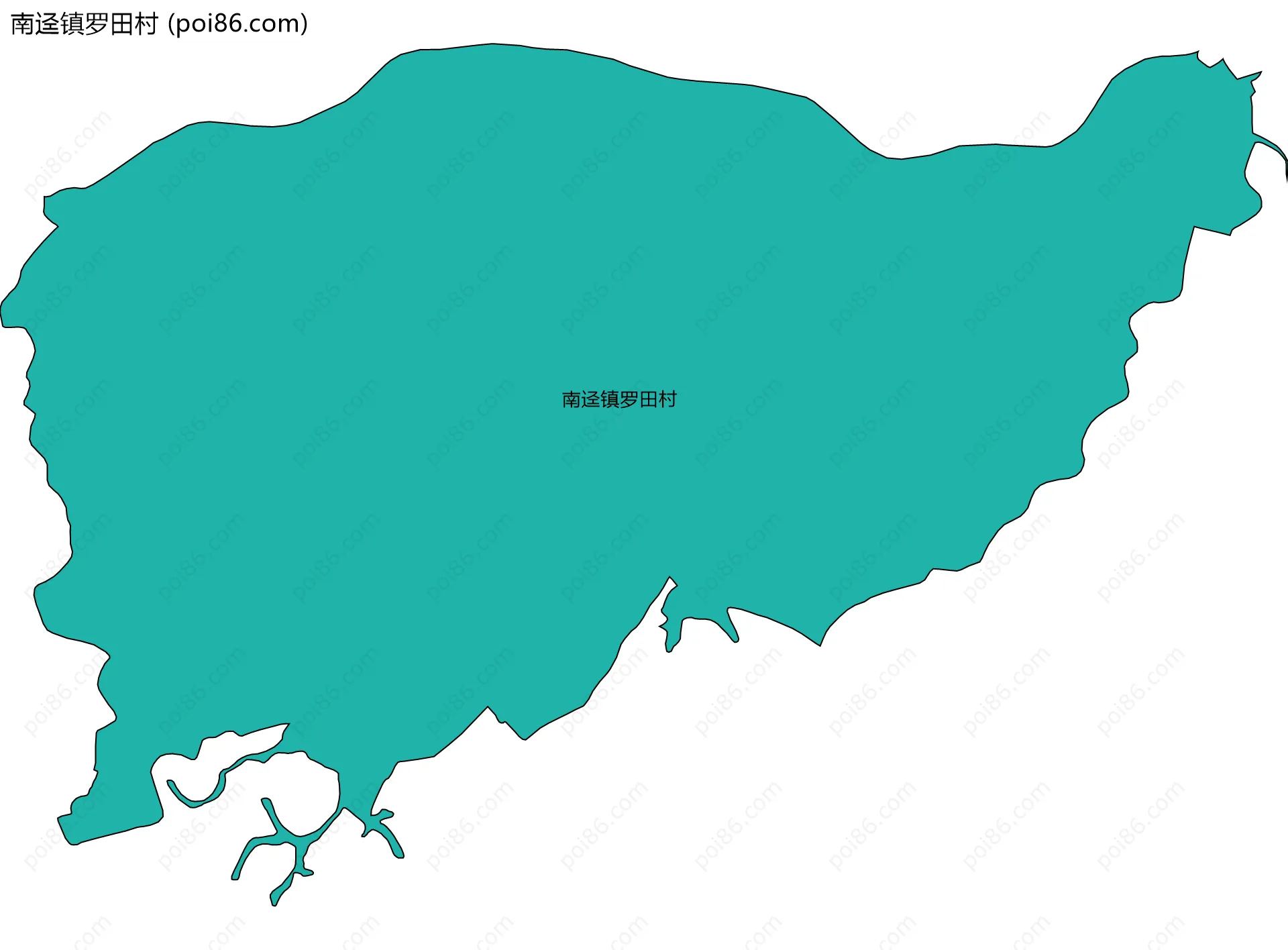 南迳镇罗田村边界地图