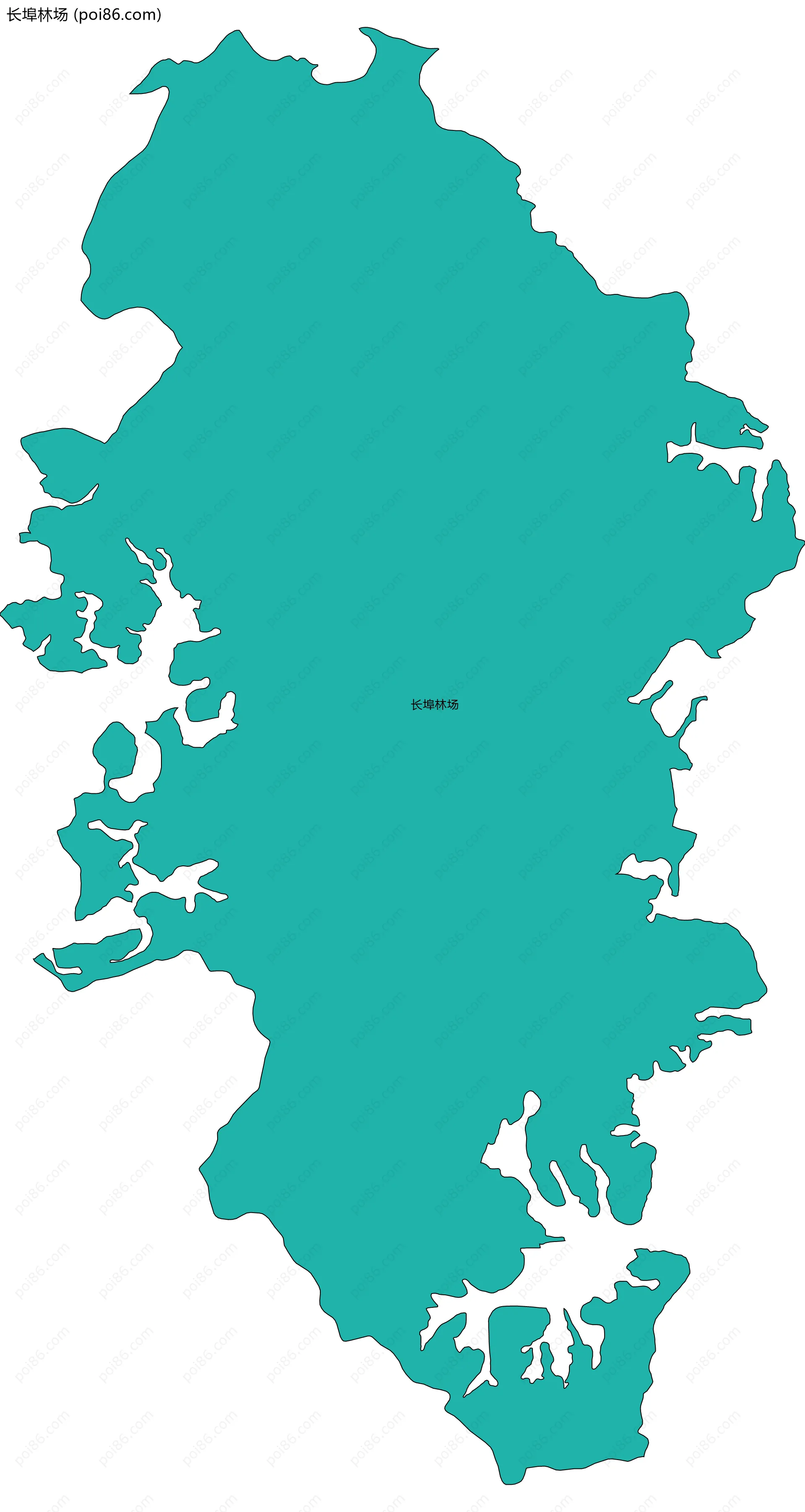 长埠林场边界地图