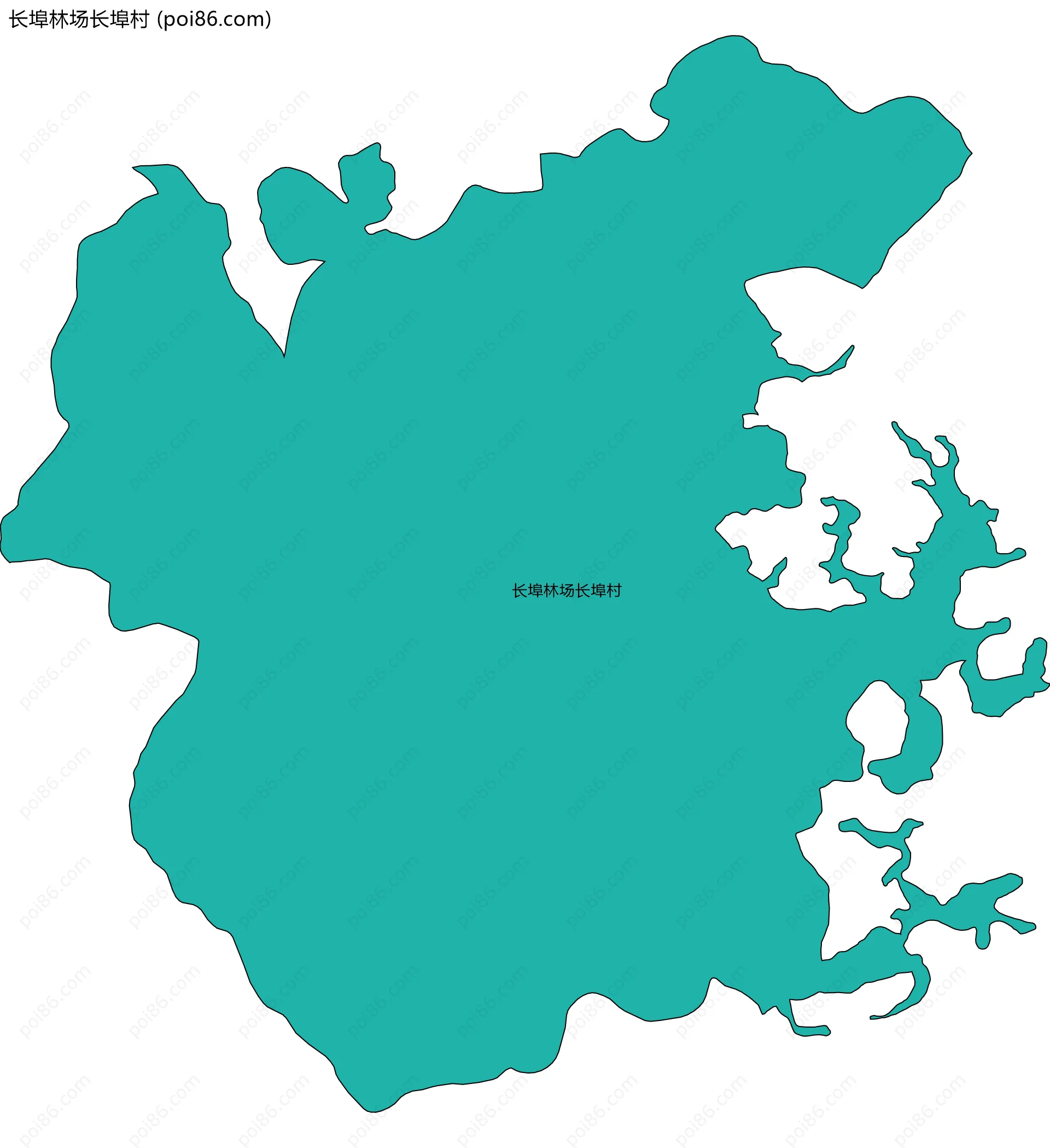 长埠林场长埠村边界地图