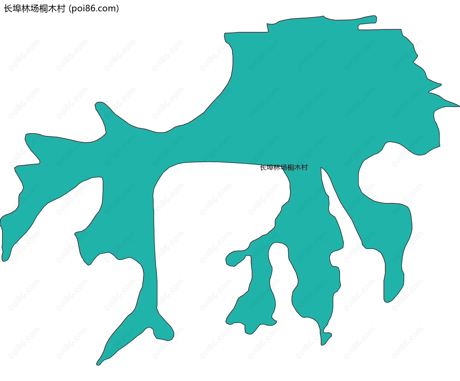 长埠林场桐木村边界地图