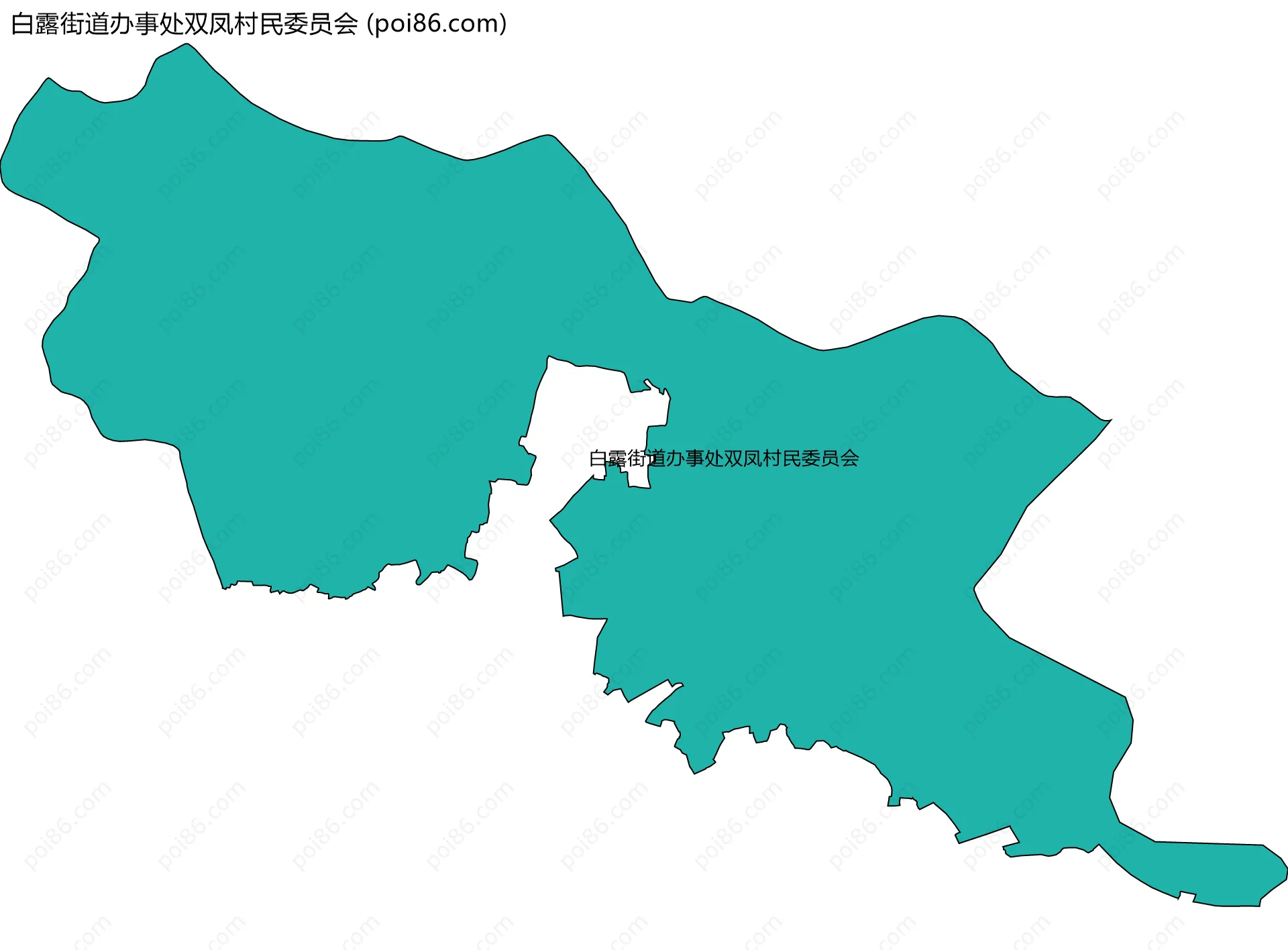 白露街道办事处双凤村民委员会边界地图