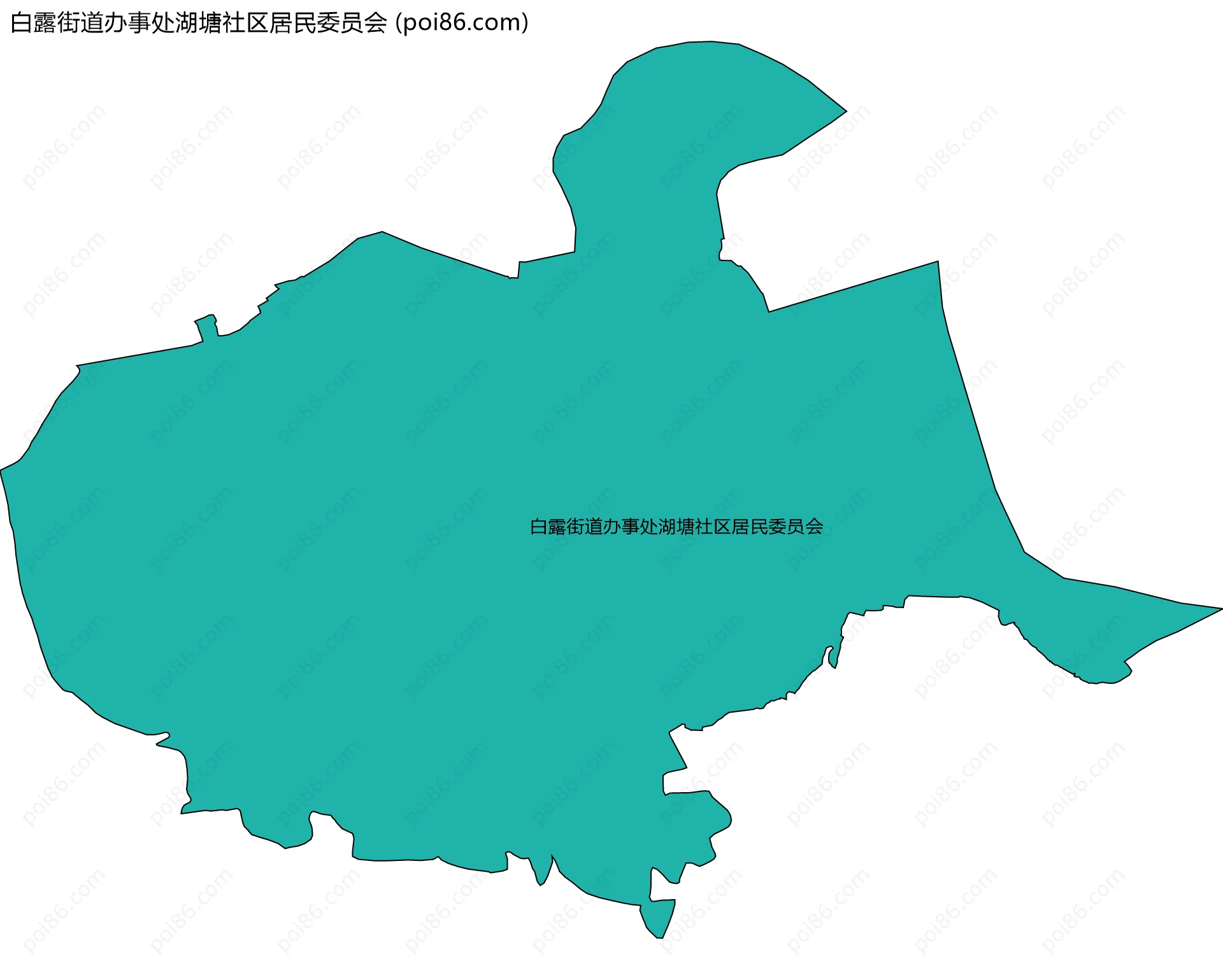 白露街道办事处湖塘社区居民委员会边界地图