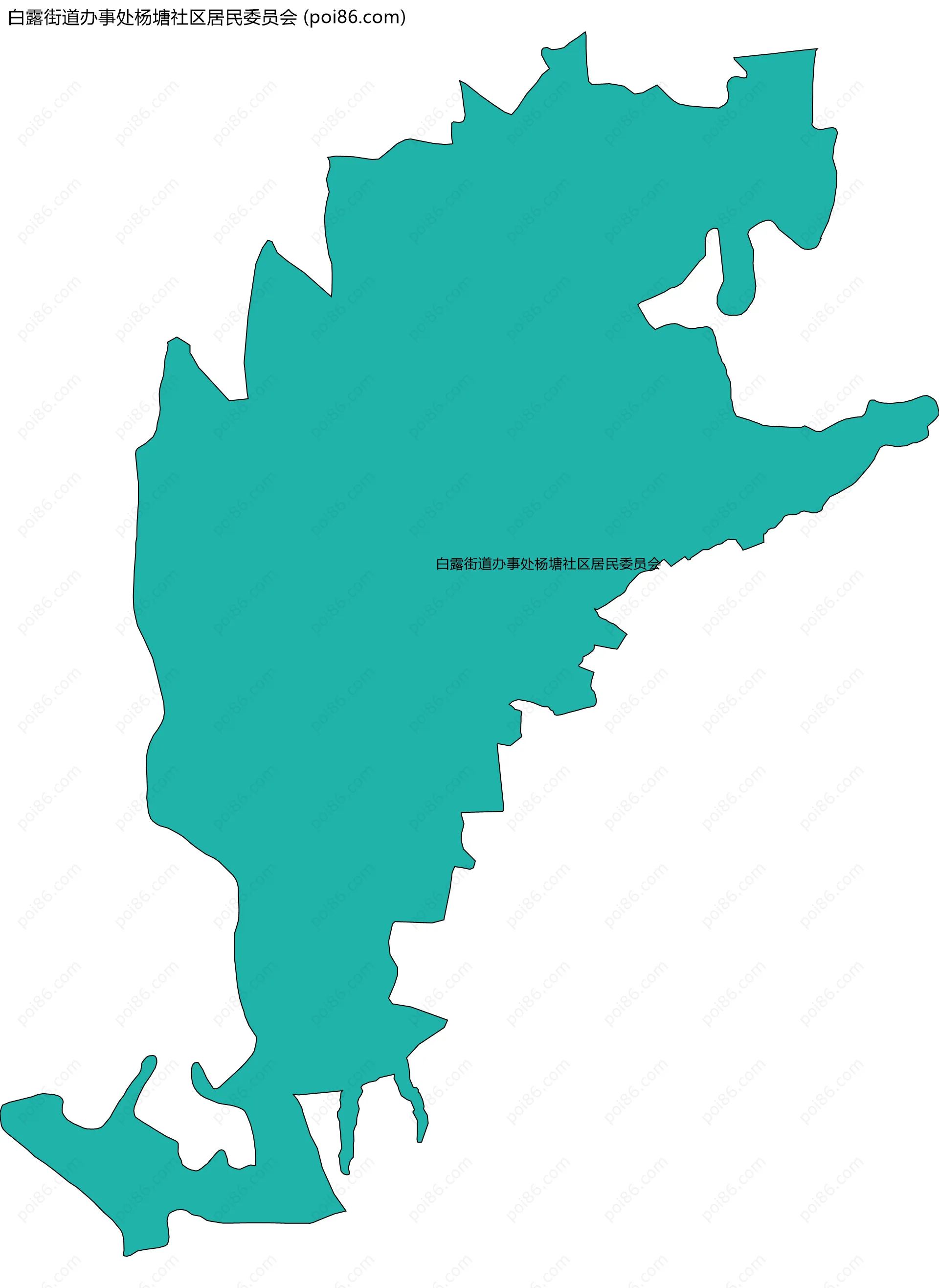 白露街道办事处杨塘社区居民委员会边界地图