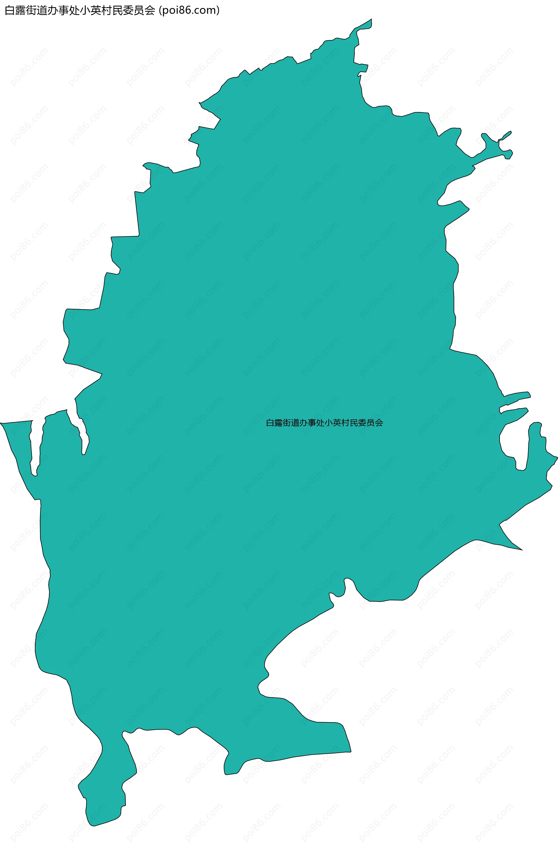白露街道办事处小英村民委员会边界地图