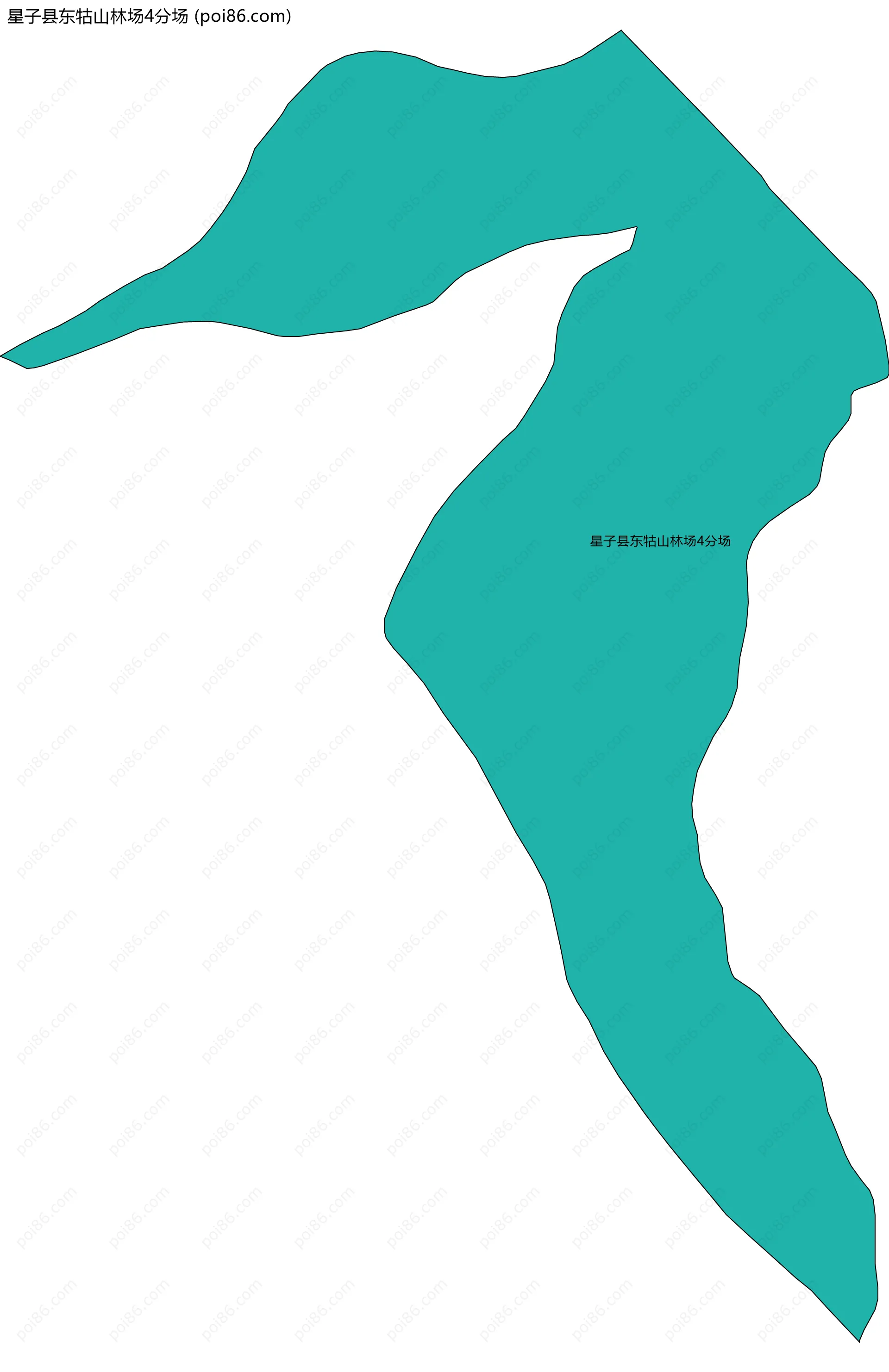 星子县东牯山林场4分场边界地图