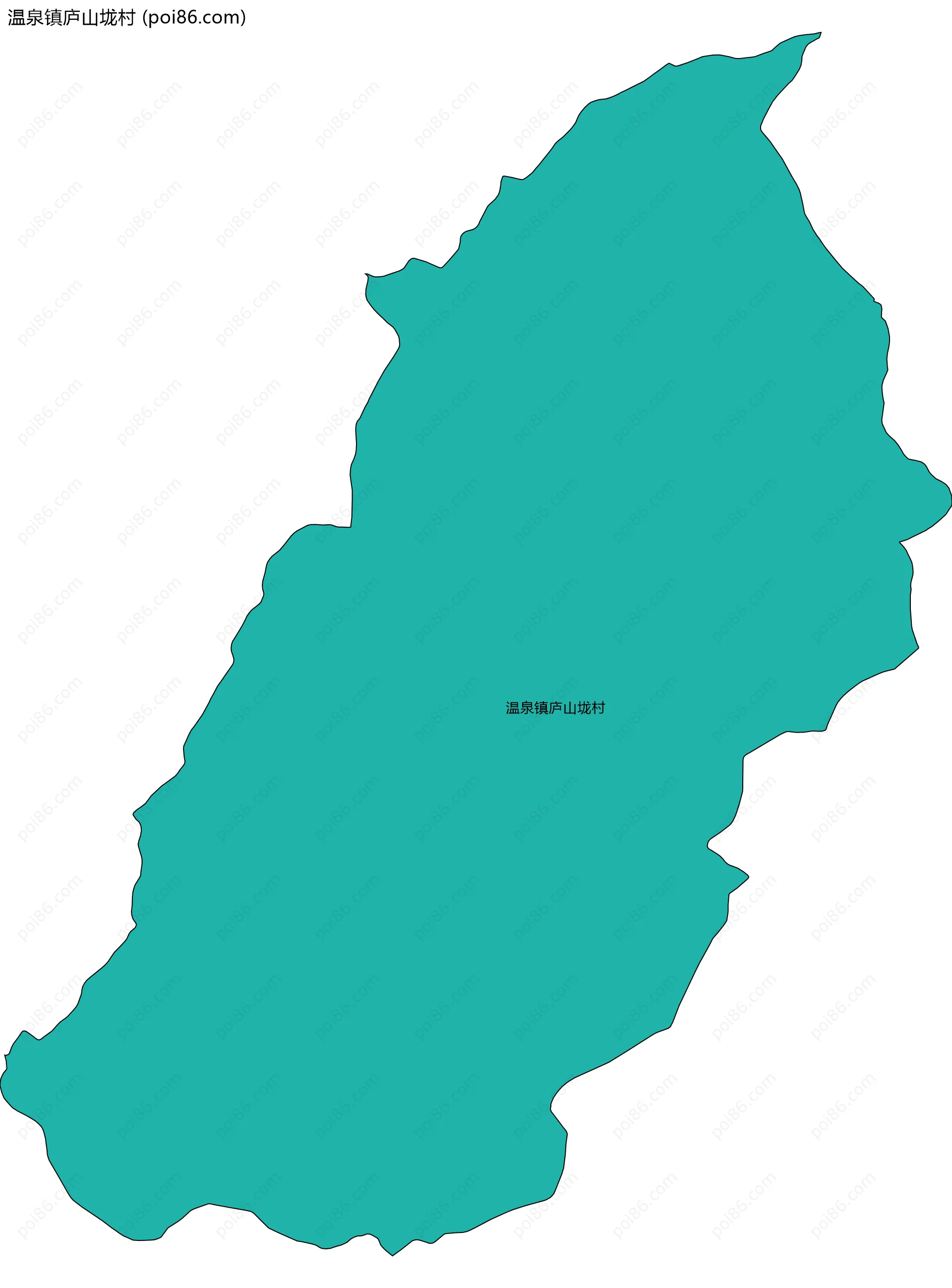 温泉镇庐山垅村边界地图