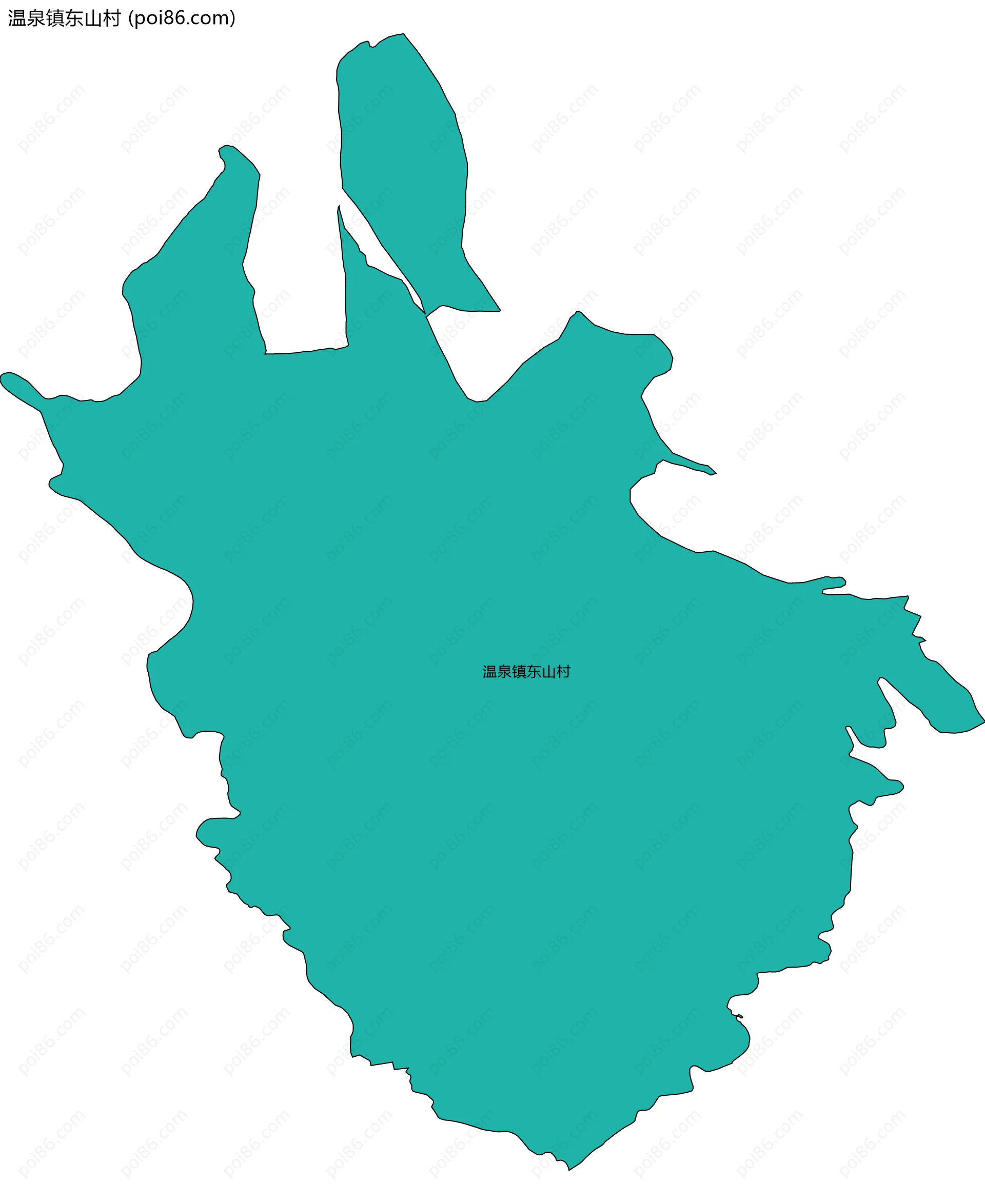 温泉镇东山村边界地图