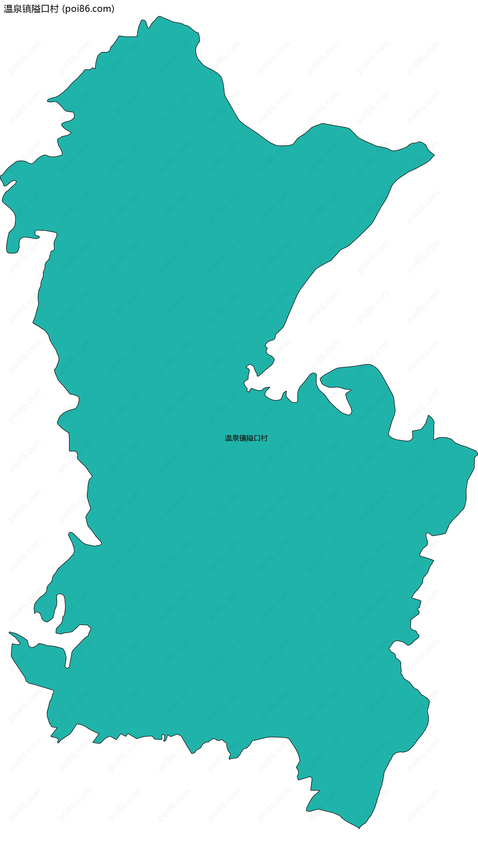 温泉镇隘口村边界地图