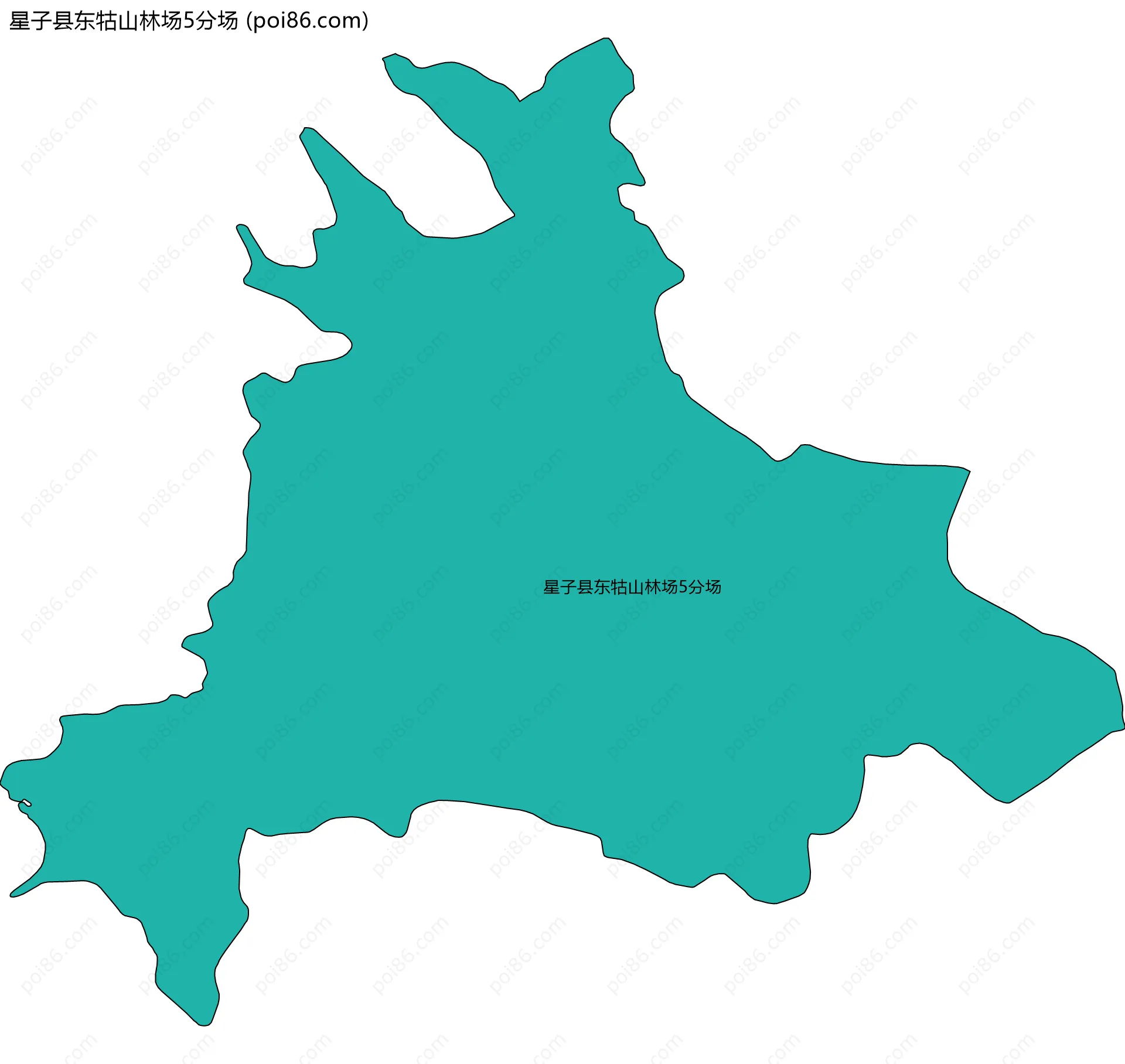 星子县东牯山林场5分场边界地图