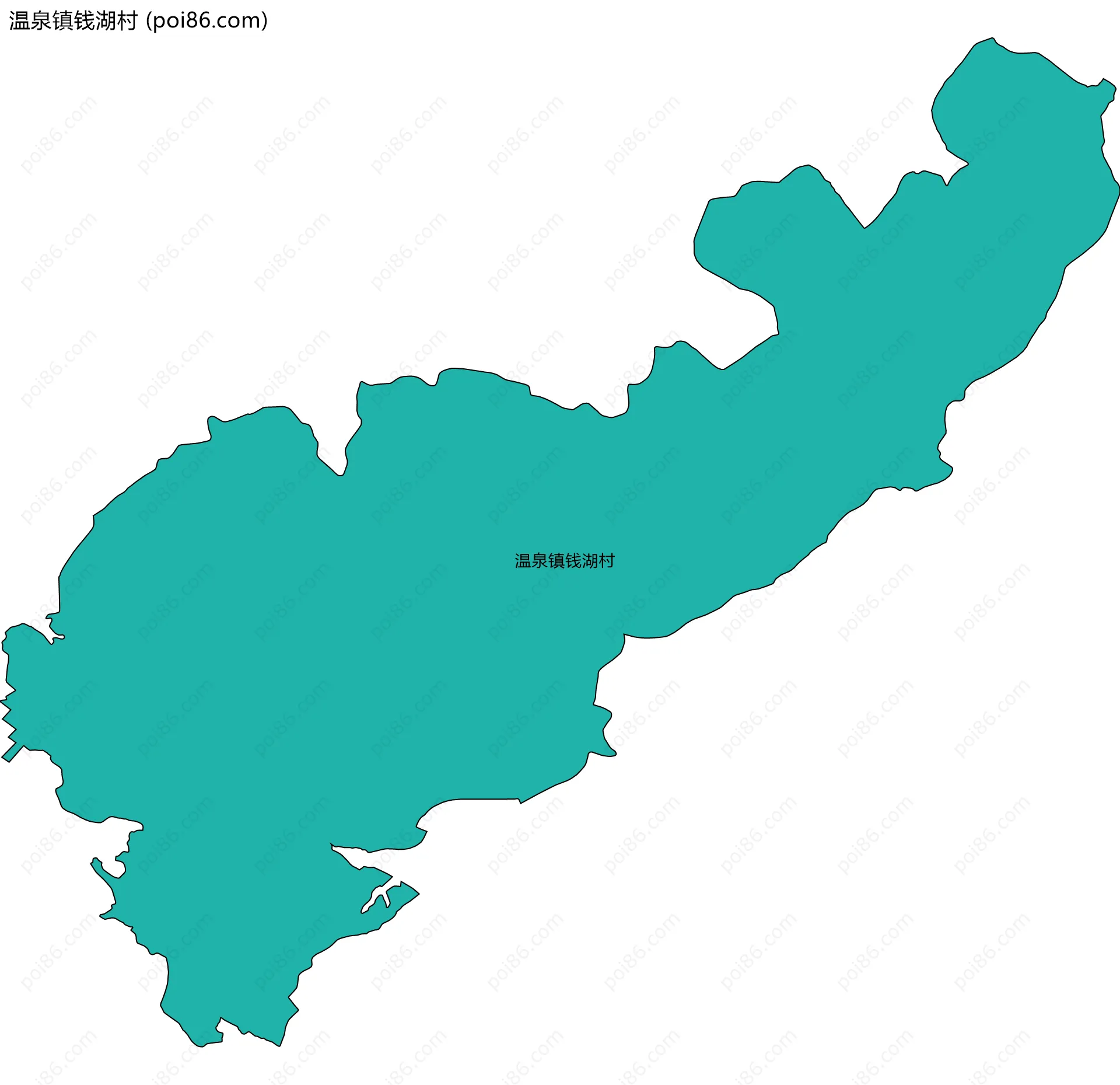 温泉镇钱湖村边界地图