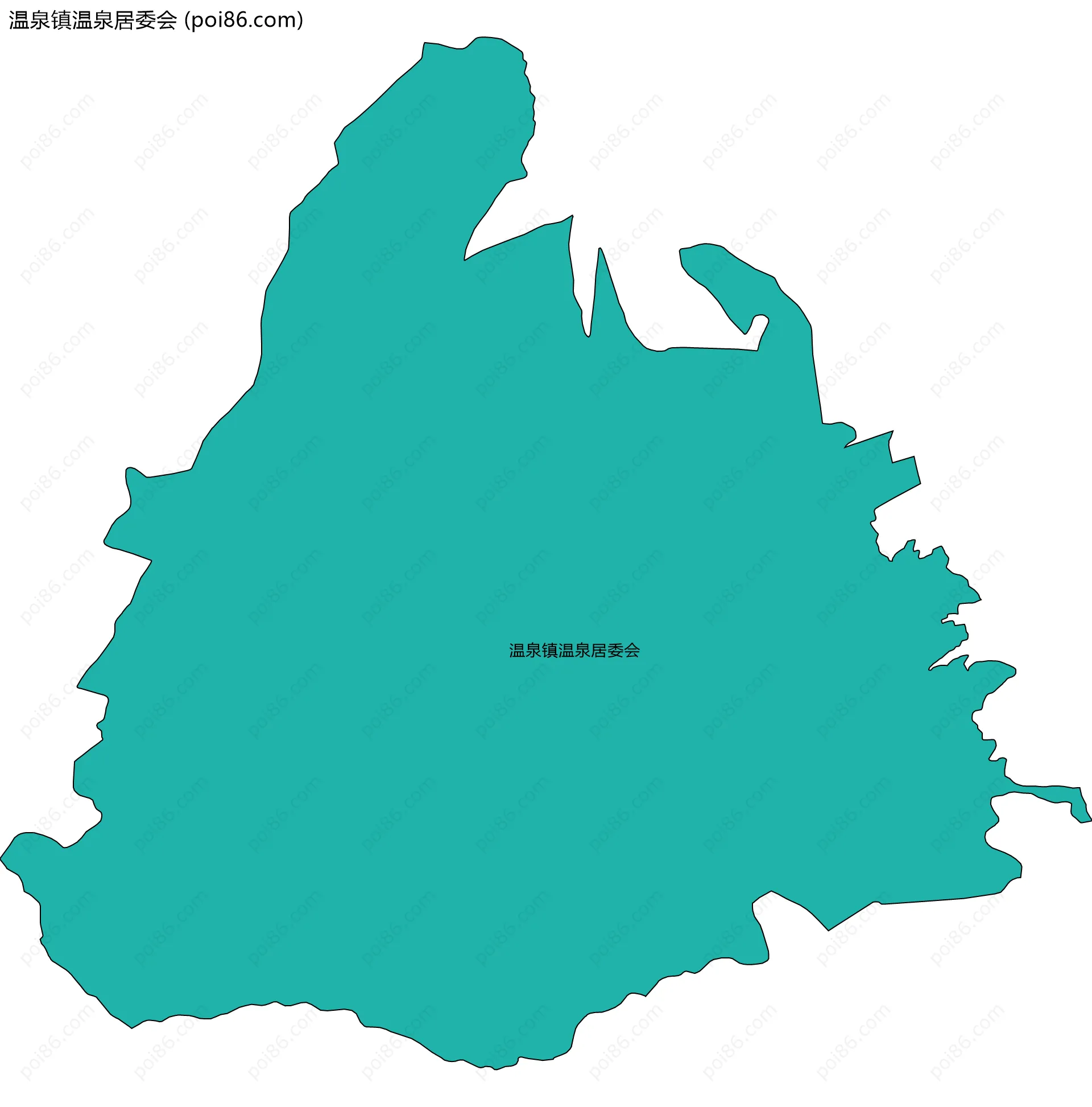 温泉镇温泉居委会边界地图