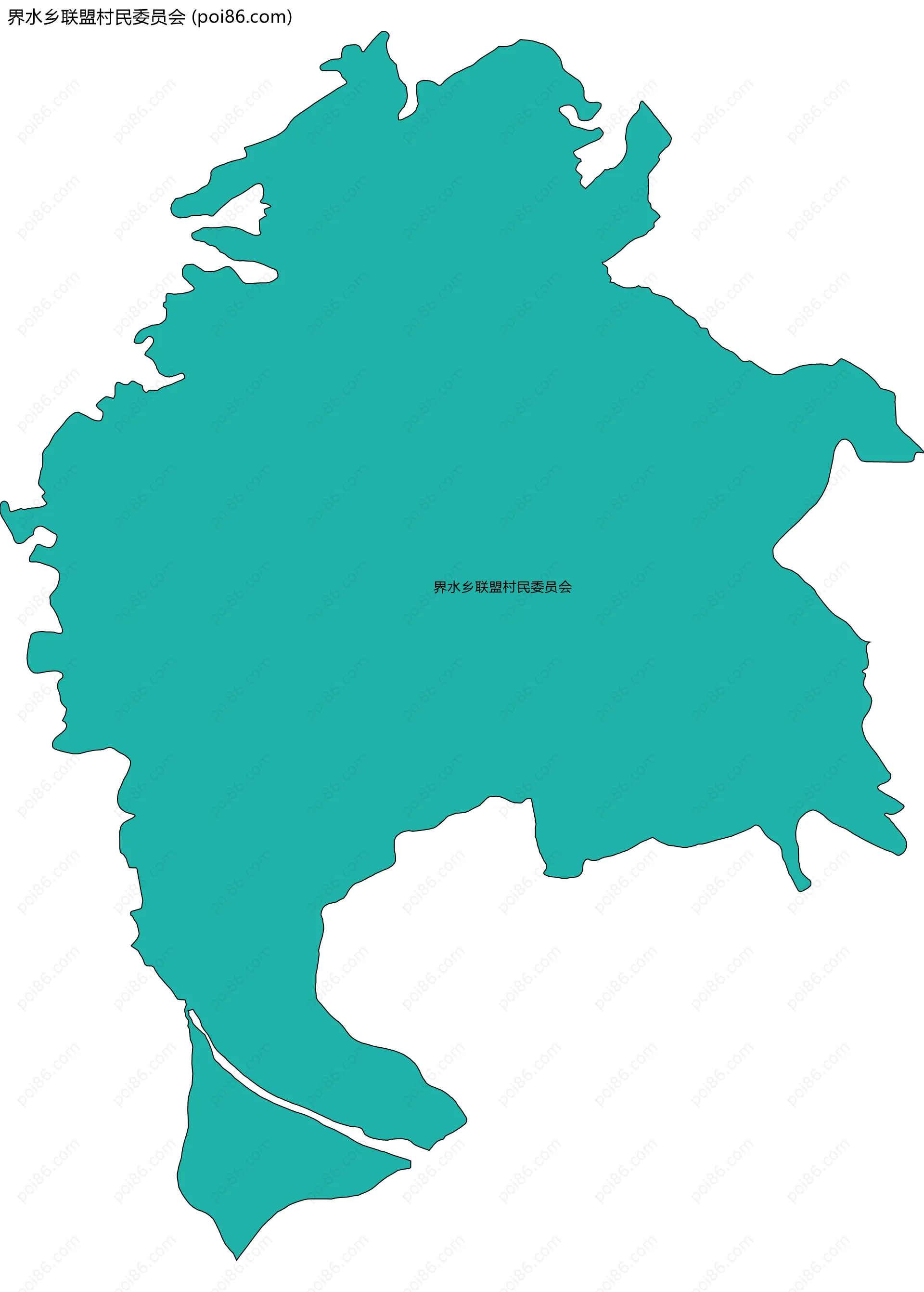 界水乡联盟村民委员会边界地图