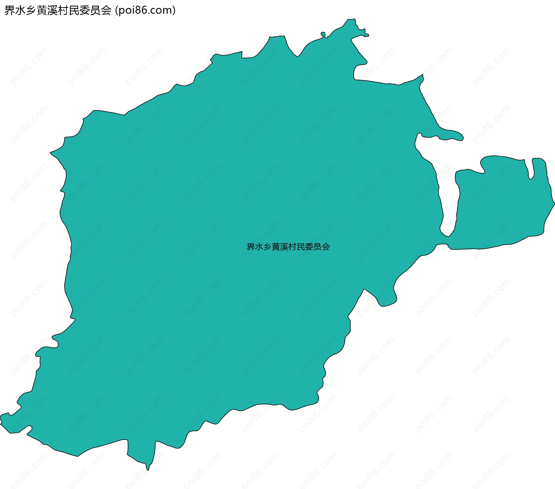 界水乡黄溪村民委员会边界地图