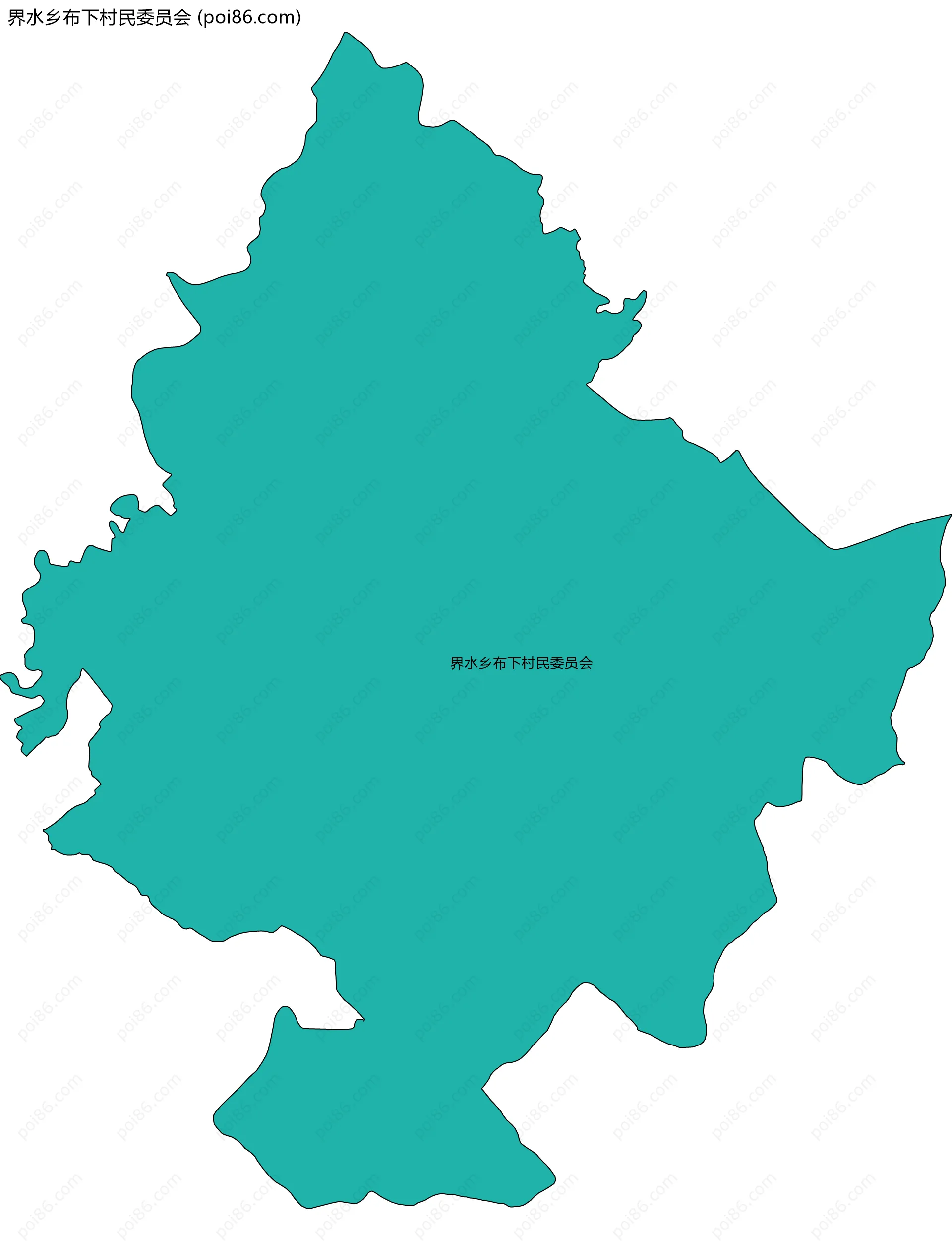 界水乡布下村民委员会边界地图